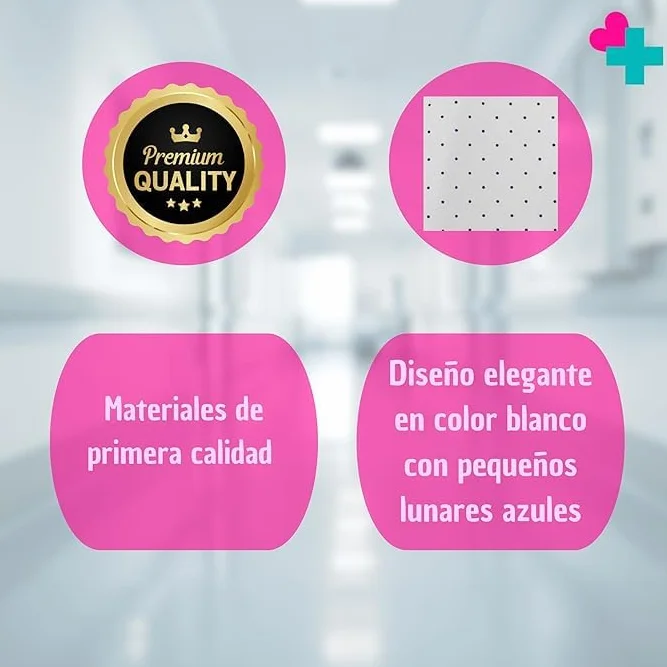 Camisón Hospitalario Talla Única Manga Corta Pijama Sanitario Mujer Hombre
