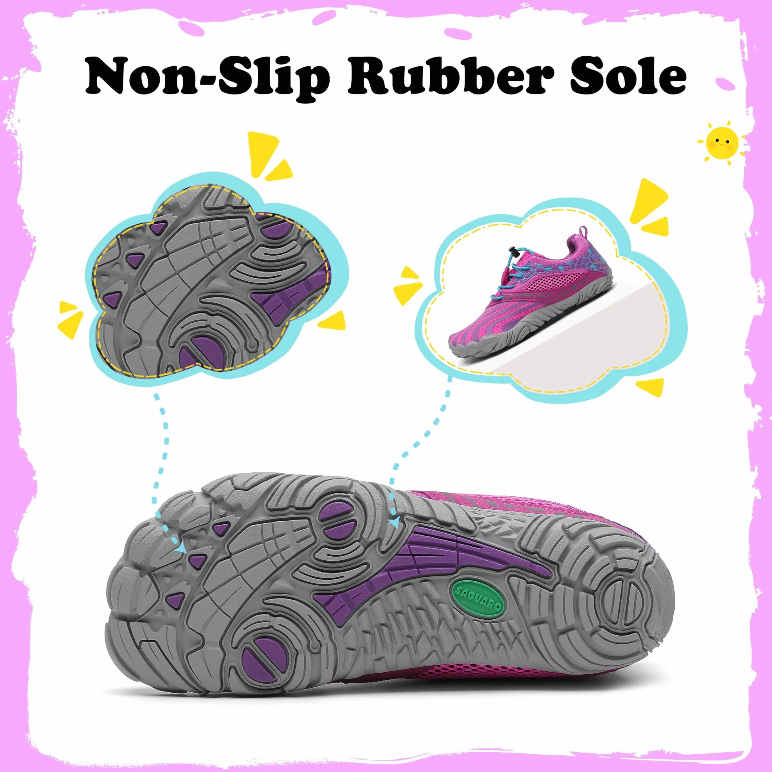 SAGUARO Niños Zapatos de Agua Antideslizante Escarpines Secado Rápido 24-36 EU