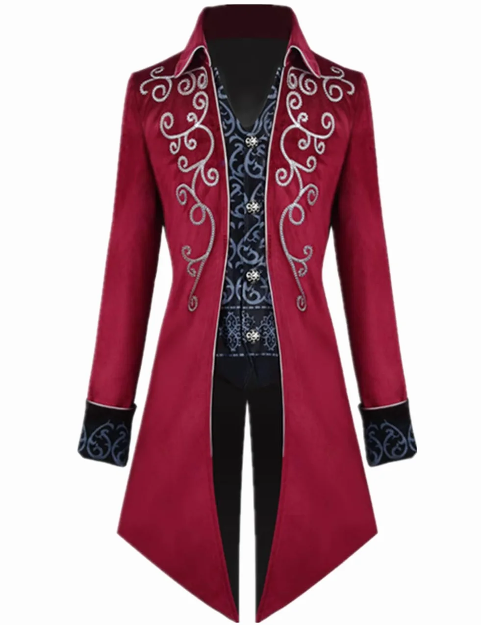 Crubelon Chaqueta steampunk vintage para hombre, estilo gótico, victoriano, uniforme de Halloween