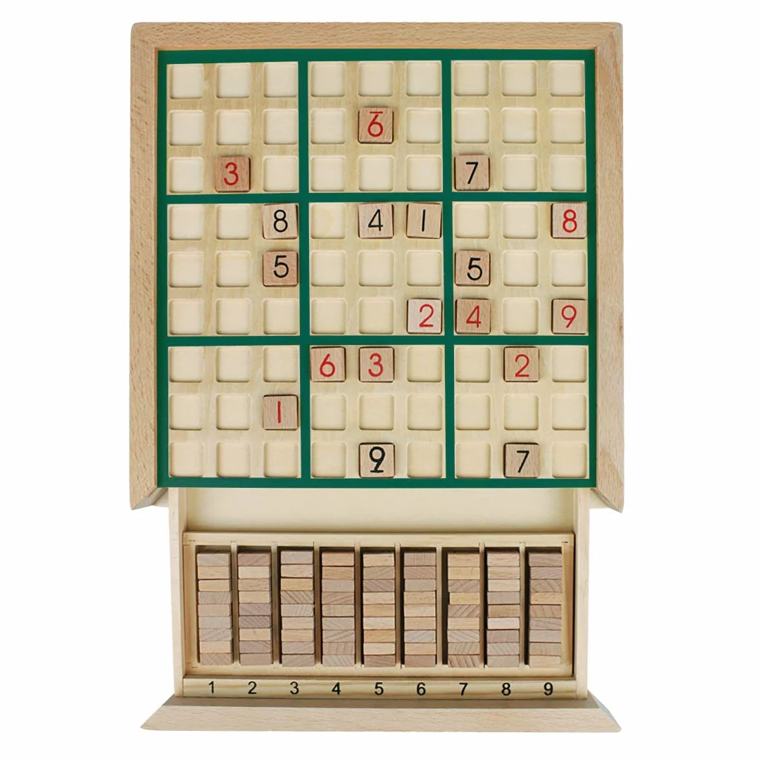 Andux Juego de Mesa de Madera Sudoku SD-02 Verde