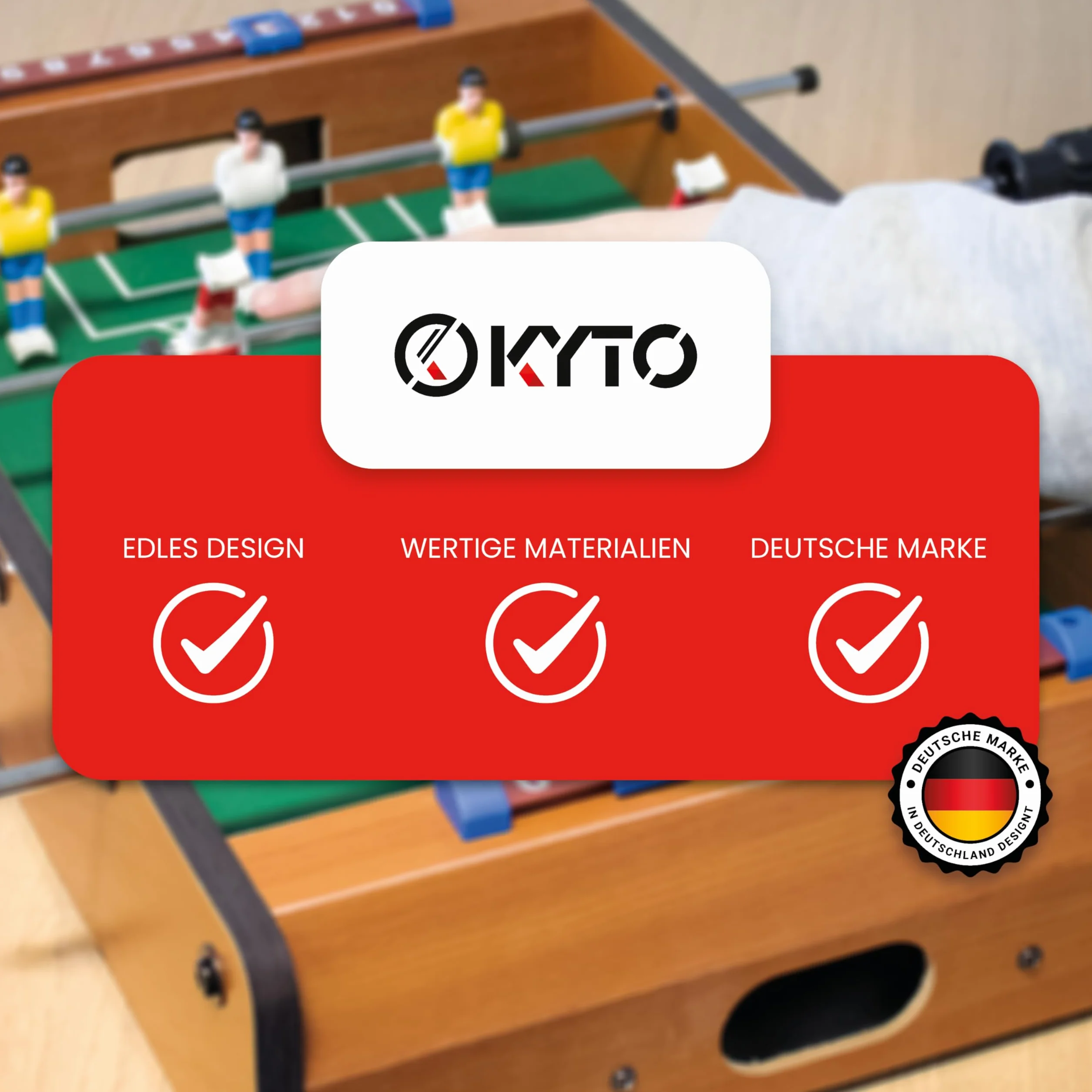 Kyto Futbolín infantil de mesa, futbolín infantil, juego de fiesta para niños y adultos, futbolín de 70 x 35 cm o 51 x 31 cm (51 x 31 cm)