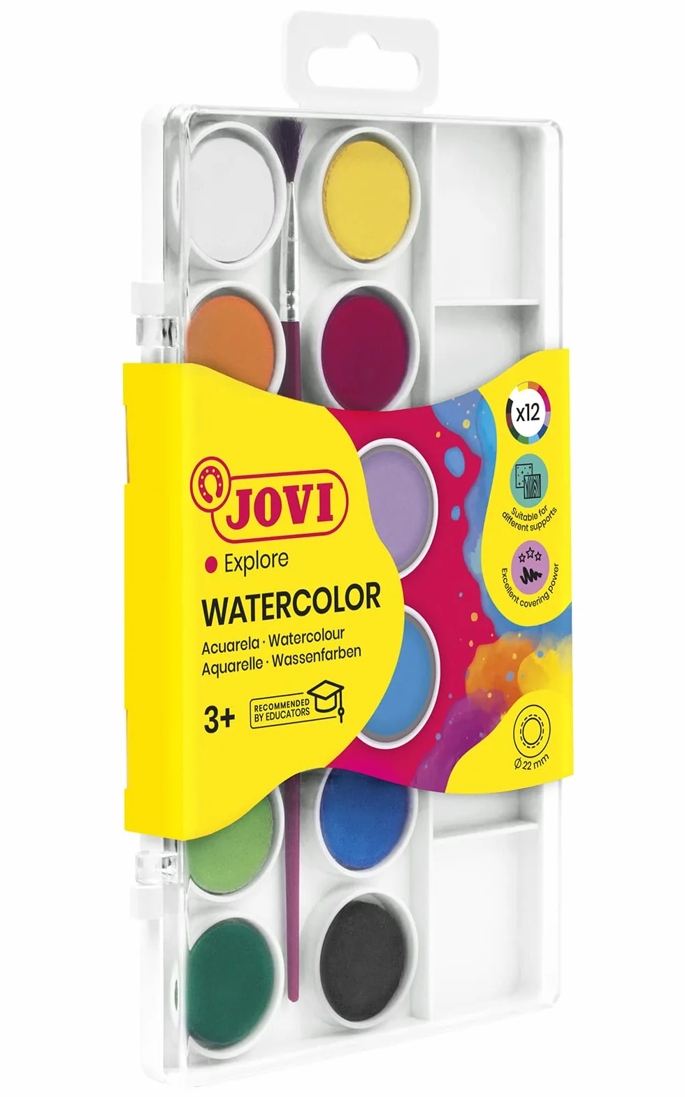 Jovi-724987 Estuche Acuarelas, Multicolor (800 12), color/modelo surtido, Única