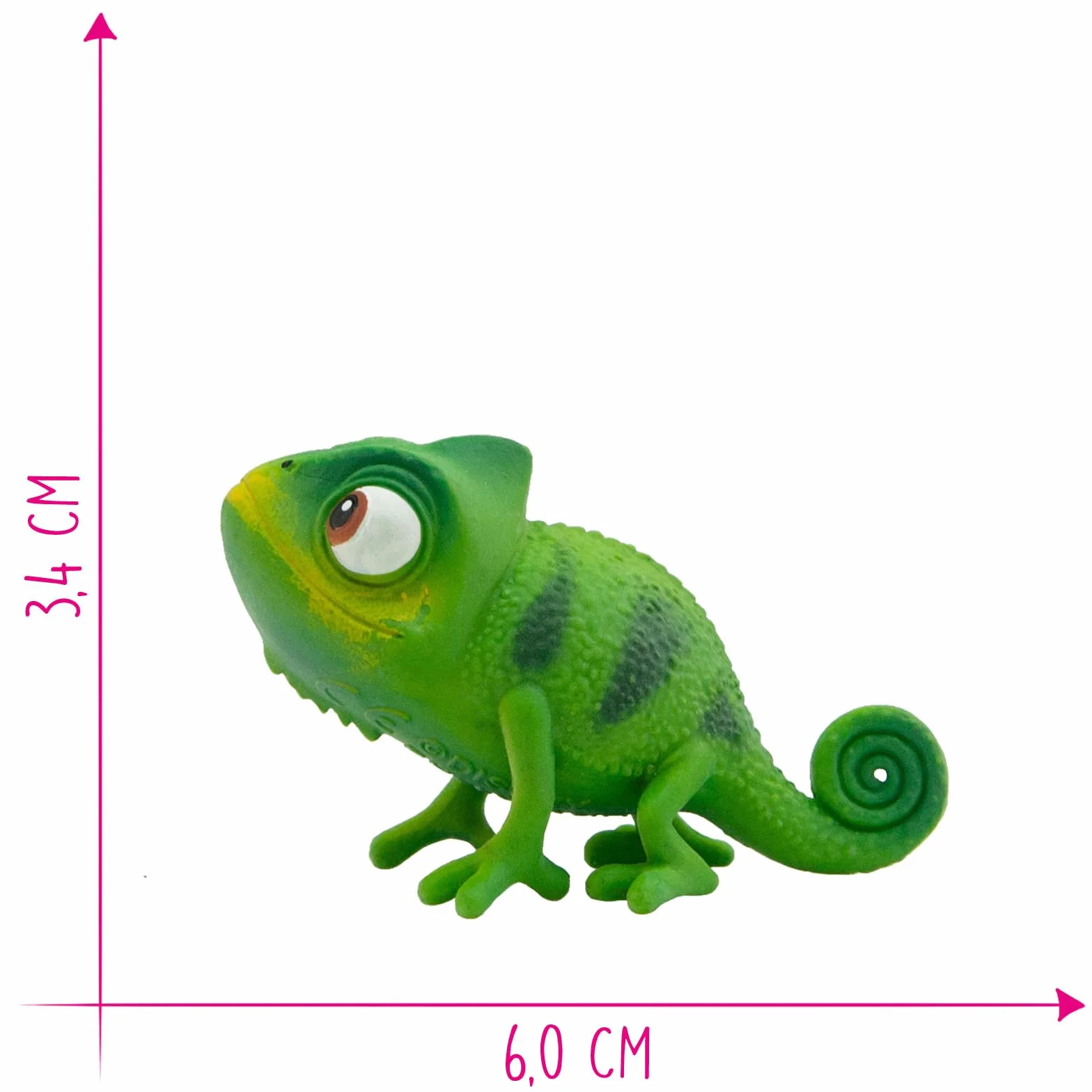 Bullyland-Disney Princess 12422-Figura de juego, Walt Rapunzel, Pascal, aprox. 6 cm de altura, figura pintada a mano, sin PVC, para que los niños jueguen de forma imaginativa, color (Bullyworld 12422)