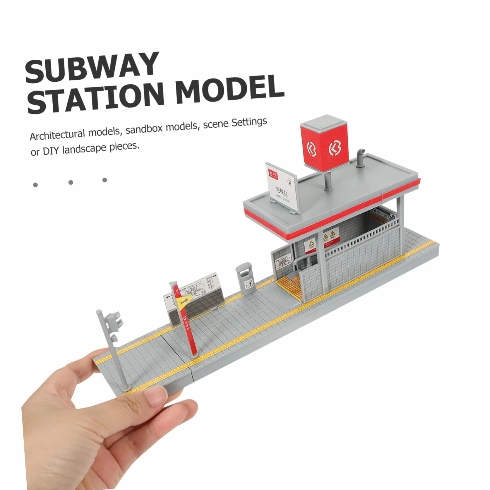 UPKOCH Modelo Plataforma Estación Metro DIY para Niños, Plástico Duradero, Tamaño Compacto, Juguete Educativo, Escenario de Simulación Ferroviaria, Manualidades y Hobby, Uso Familiar,