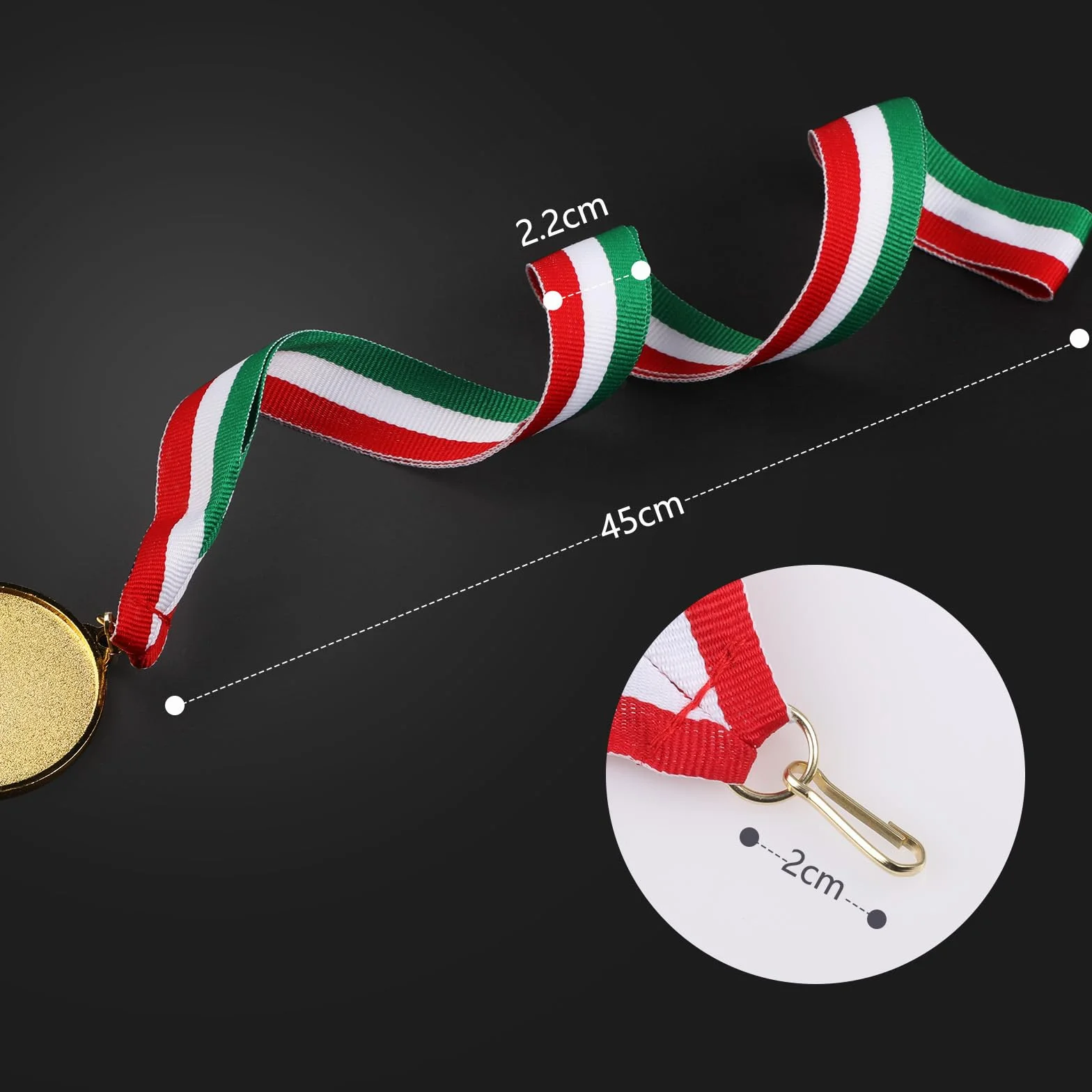 Cinta de Cuello para Medallas 30 Piezas Cordones Medallas Rayas Competiciones Deportivas