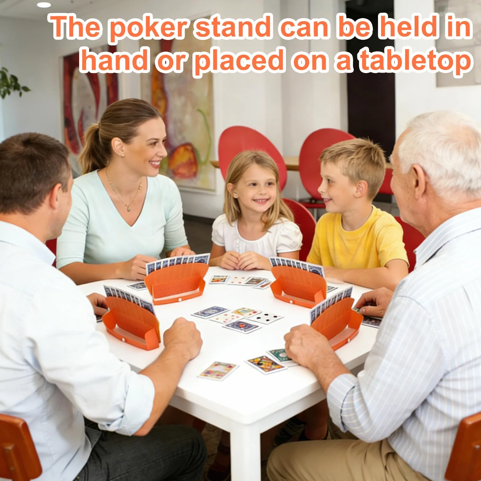 2 Piezas Soporte para Naipes, Sujeta Cartas Soporte para Juego de Cartas Plastic Poker Rack Juego de Cartas Titular para Niños Discapacitados Adultos Personas Mayores