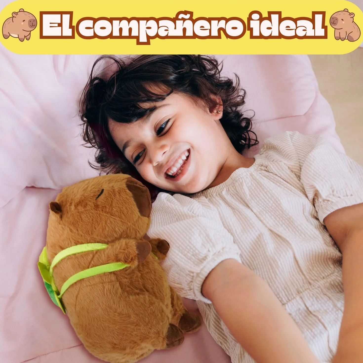 Peluche Capibara 25 cm | Capybara Kawaii Suave y Achuchable | Muñeco Capibara Peluche de Capibara Original y Tierno