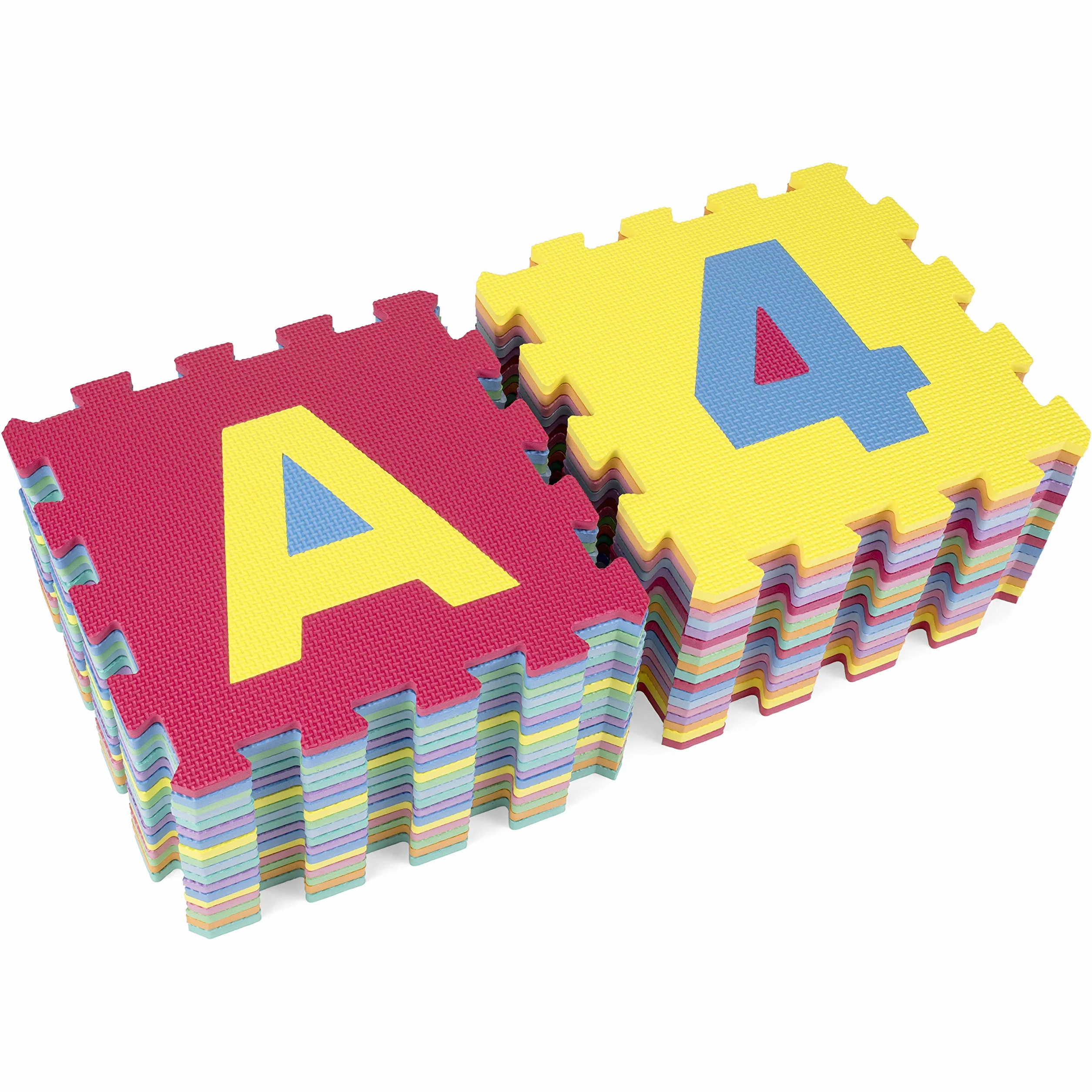 KIDUKU Alfombra Puzle para Niños 36 Piezas EVA con Números y Letras 31,5x31,5 cm