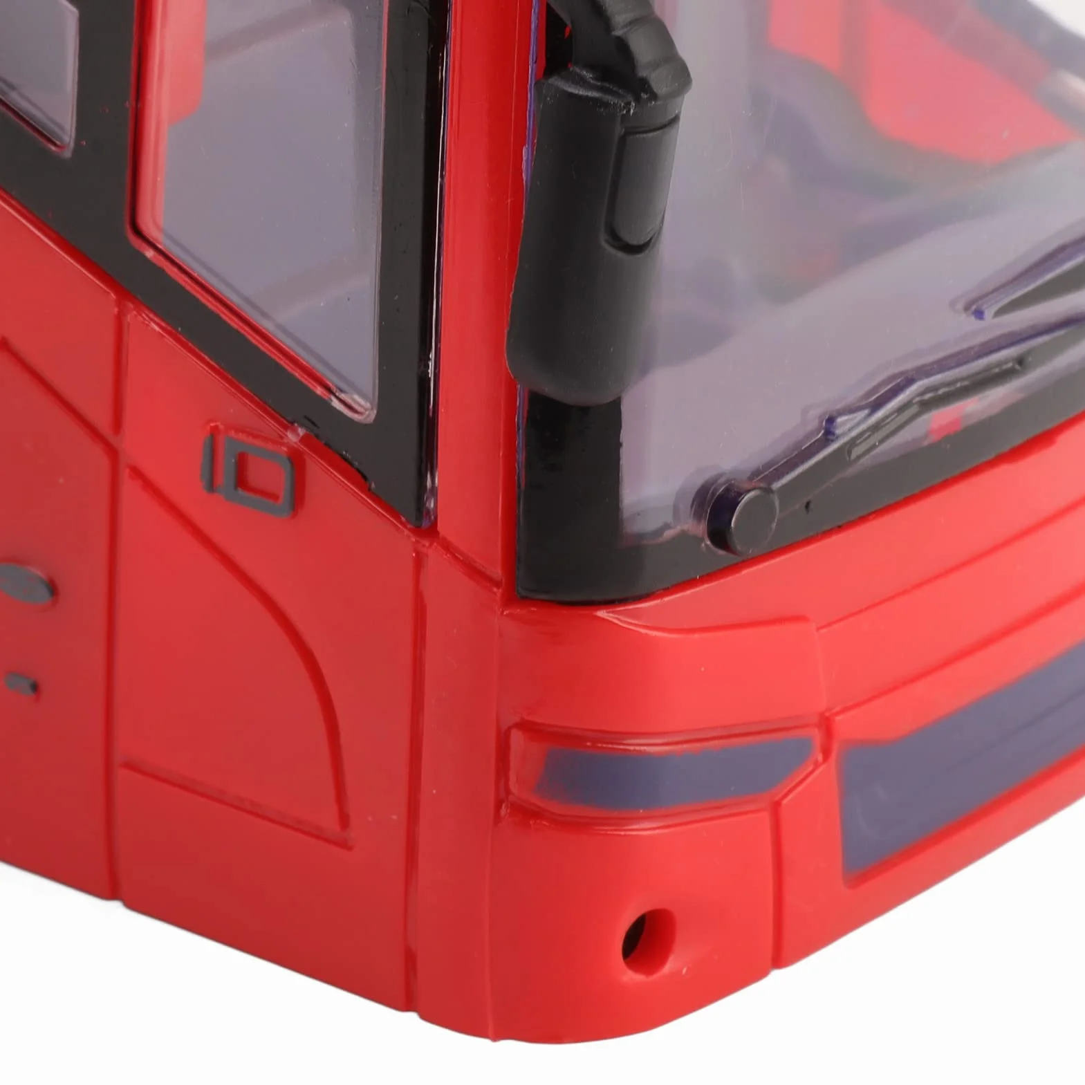 Modelo de Bus de Control Remoto a Escala 1: 20 con Luces Brillantes y Controlador Remoto, vehículo electrónico Recargable de Juguetes de autobuses RC inalámbricos para niños y (Viaje Rojo)