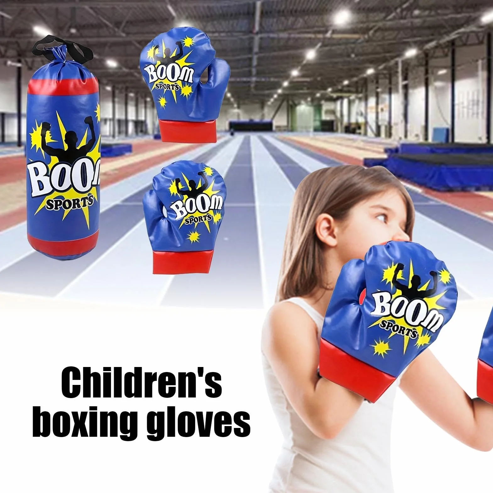 Saco de Boxeo para Niños con Guantes, Equipo de Entrenamiento de Boxeo Profesional