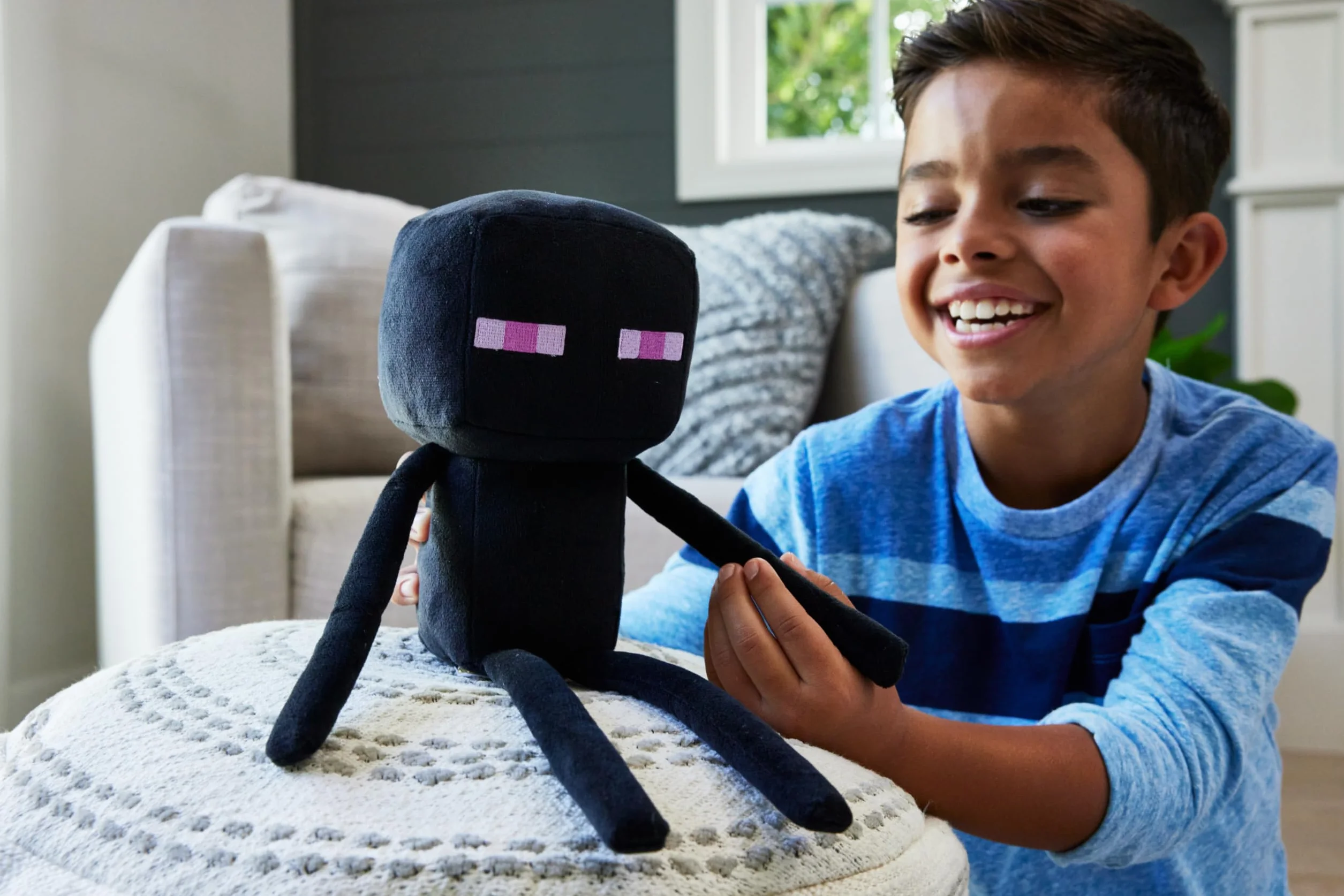 Mattel Minecraft Peluche Enderman, personaje del videojuego, juguete +3 años (HLN11)