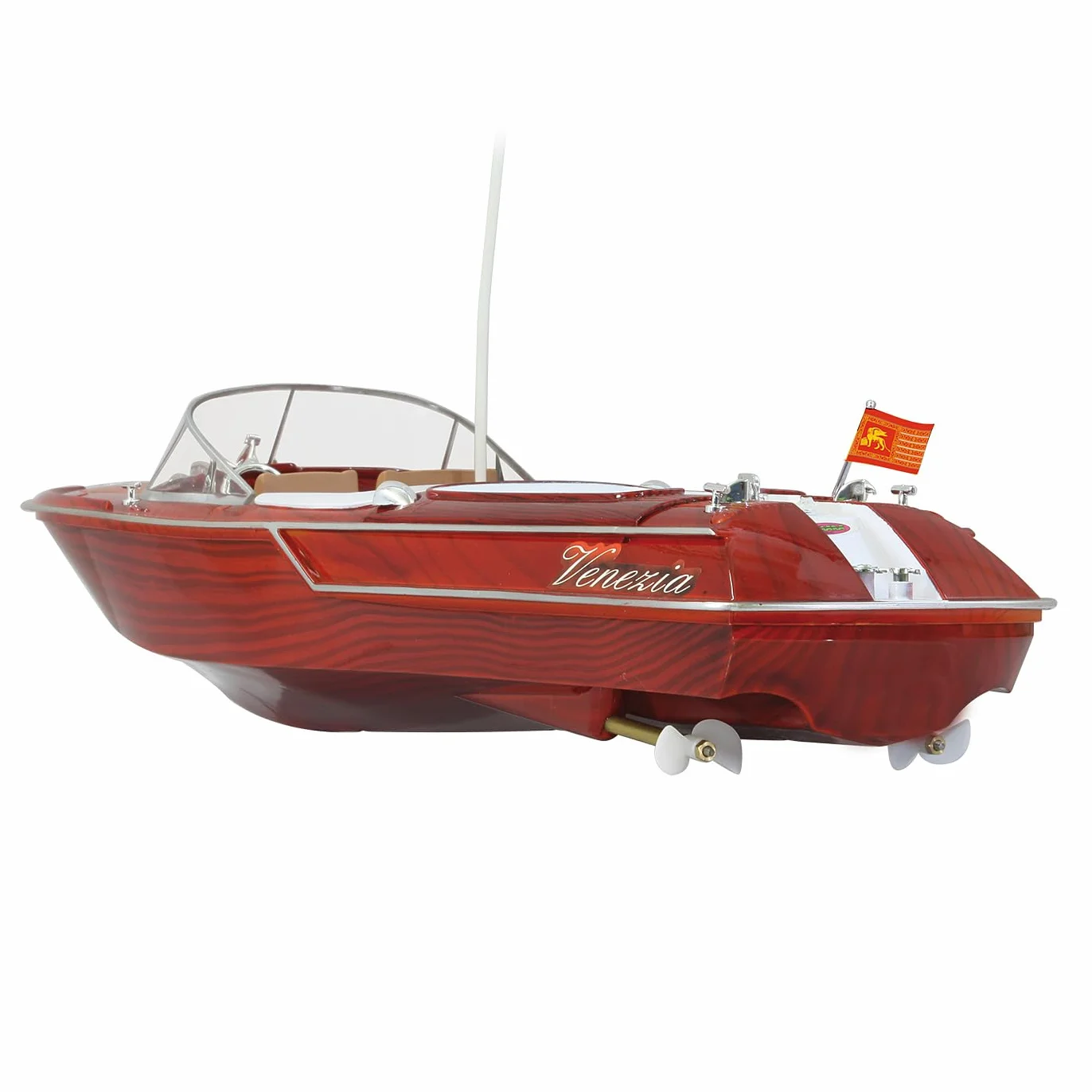 Jamara 040390 - Venezia 2 Canal 40Mhz - 2 Motores, Le hélices se giran Solamente en Agua, Tapa con Cerradura rapida, Ejes de propulsión