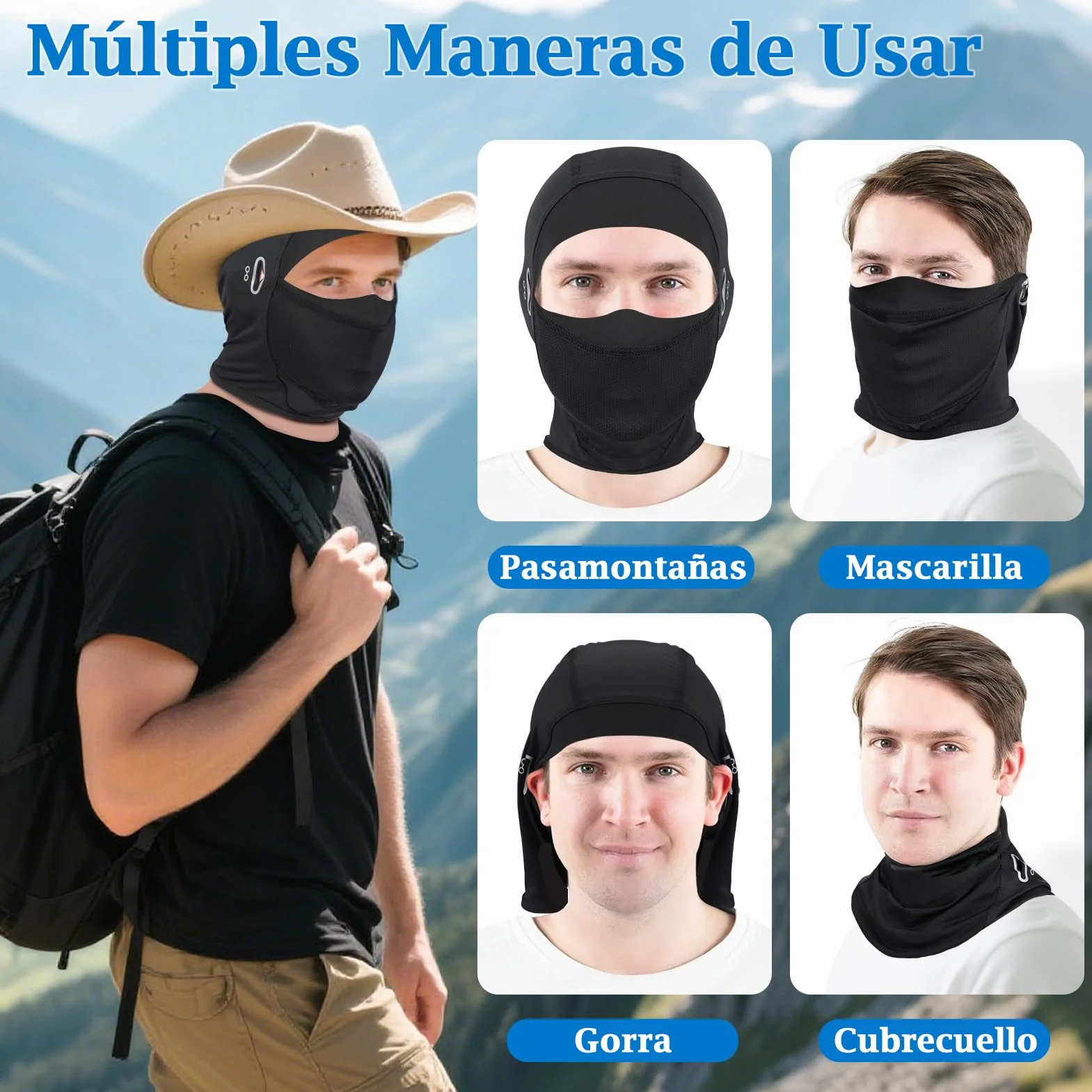 Kiiwah Pasamontañas Verano Transpirable Balaclava Moto Protección Solar Sotocasco Fino Hombre Mujer Motocicleta Ciclismo