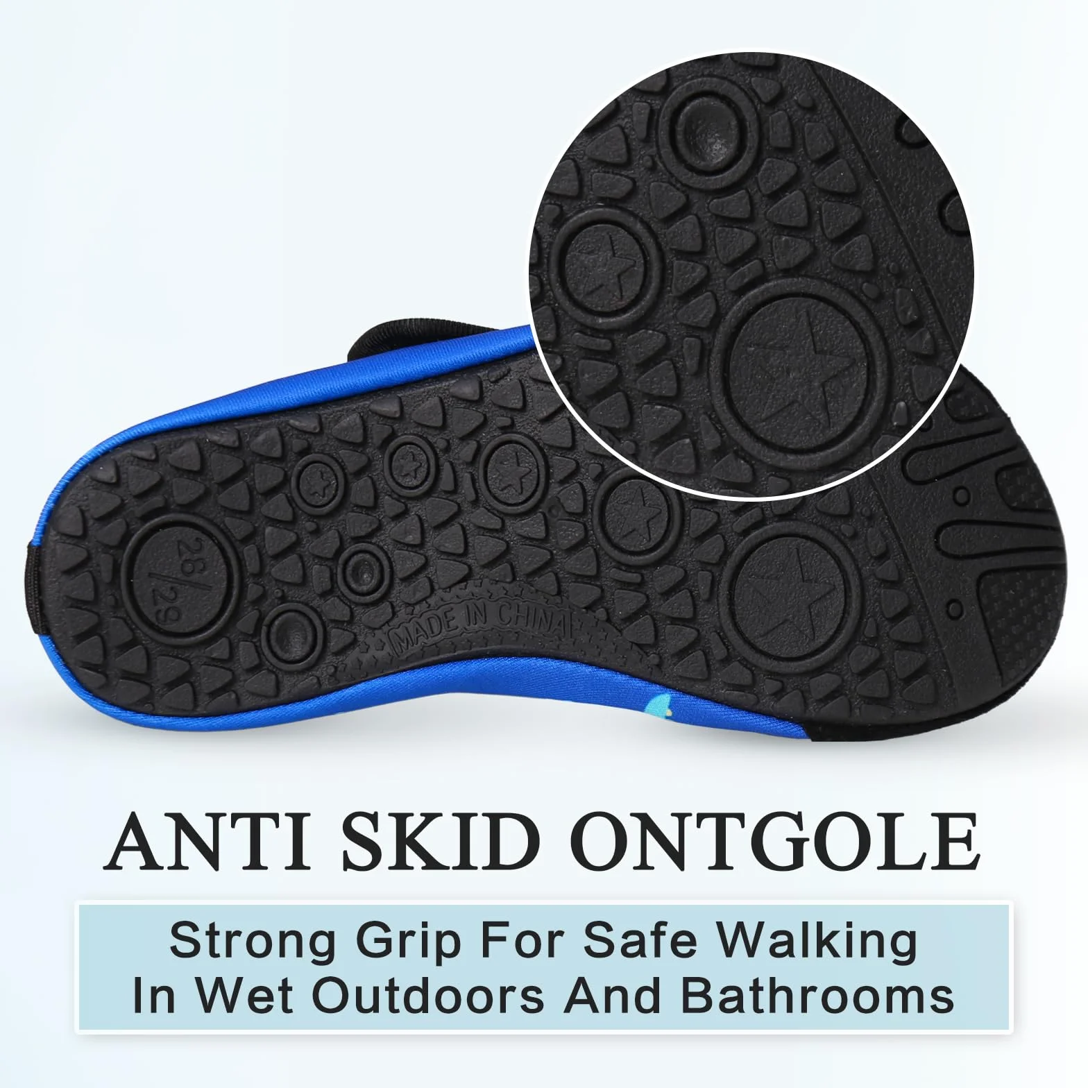 Calcetines de Piscina Bebe, Zapatos de Playa para Niños con Suela Gruesa Antideslizante Flexible Transpirable 22-35EU