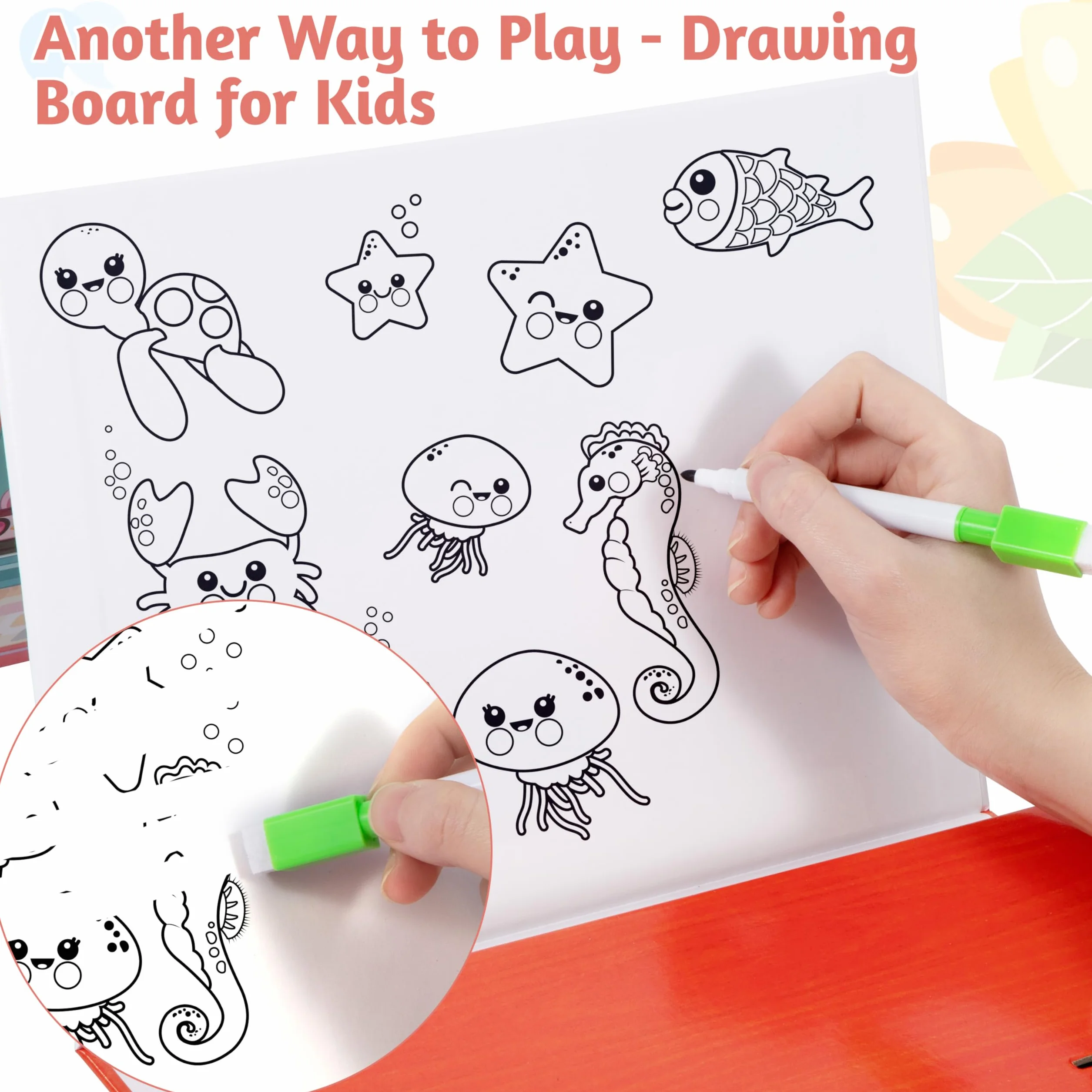 Magneticos Dress Up Juegos con Caja Madera para Niños 3+ Años, Puzzle Book Niñas, Juguetes Vestir Educativo Aprendizaje Motricidad Fina e Imaginación