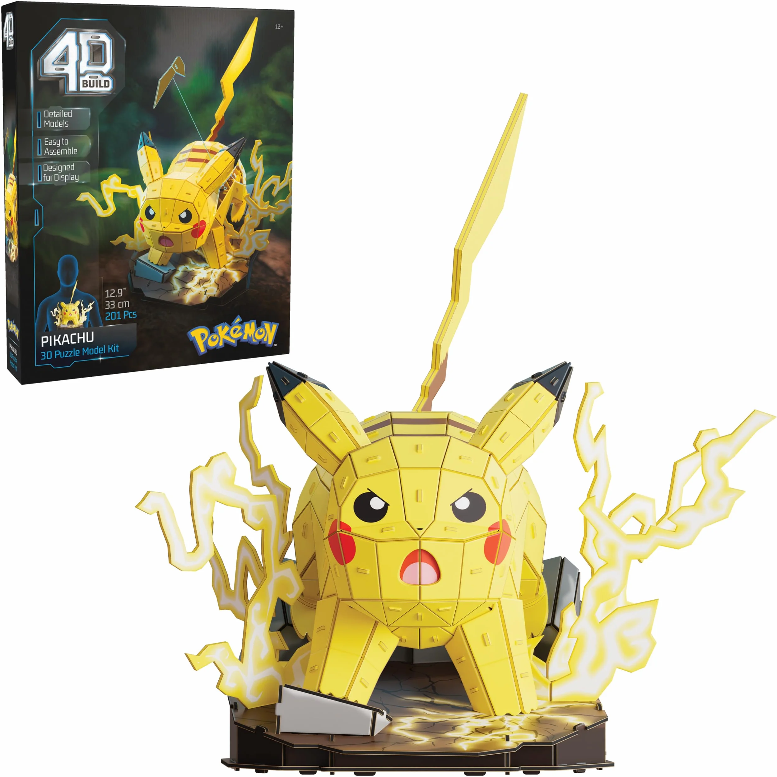 Puzzle 3D Pokemon Pikachu 201 Piezas 33 cm Maqueta para Construir Adultos y Niños Juegos de Mesa