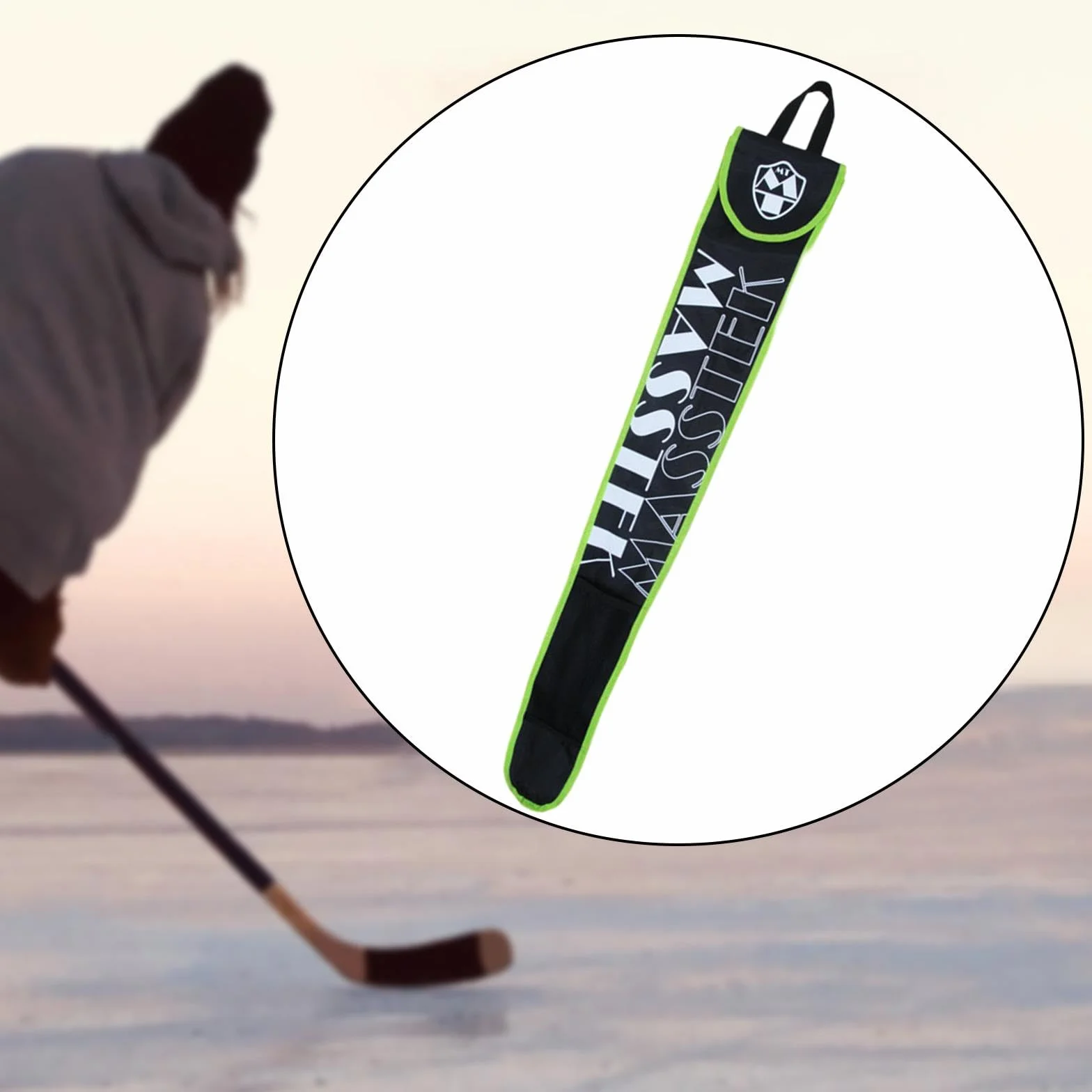 Amagogo Bolsa para Palos de Hockey sobre césped, Almacenamiento, Transporte Ligera, Verde