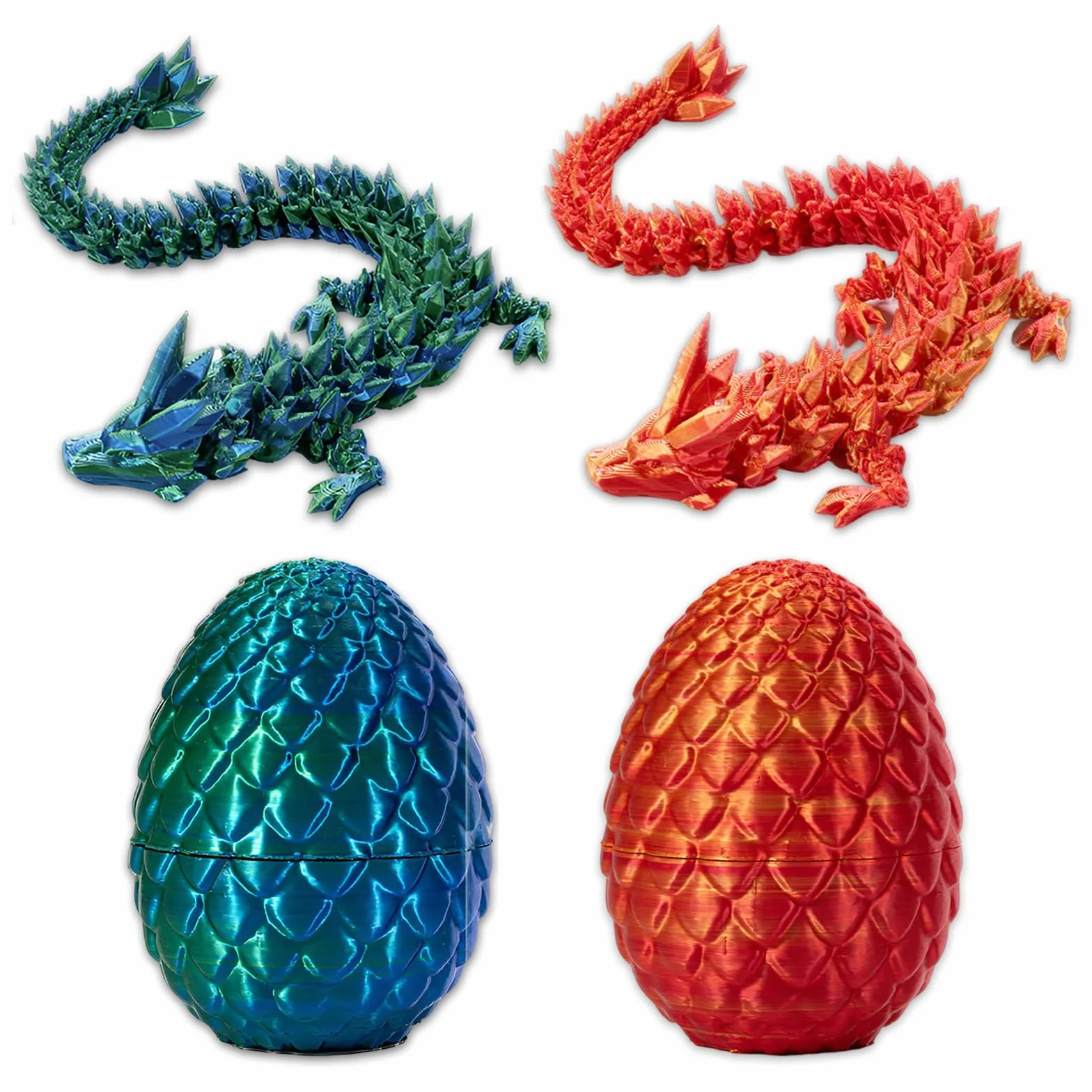 3D Impreso Dragón Huevo Con, 2 Modelos de Huevos de Dragón, Para los Niños Amantes del y los Coches, Oficinas, Casas Juguetes de Escritorio
