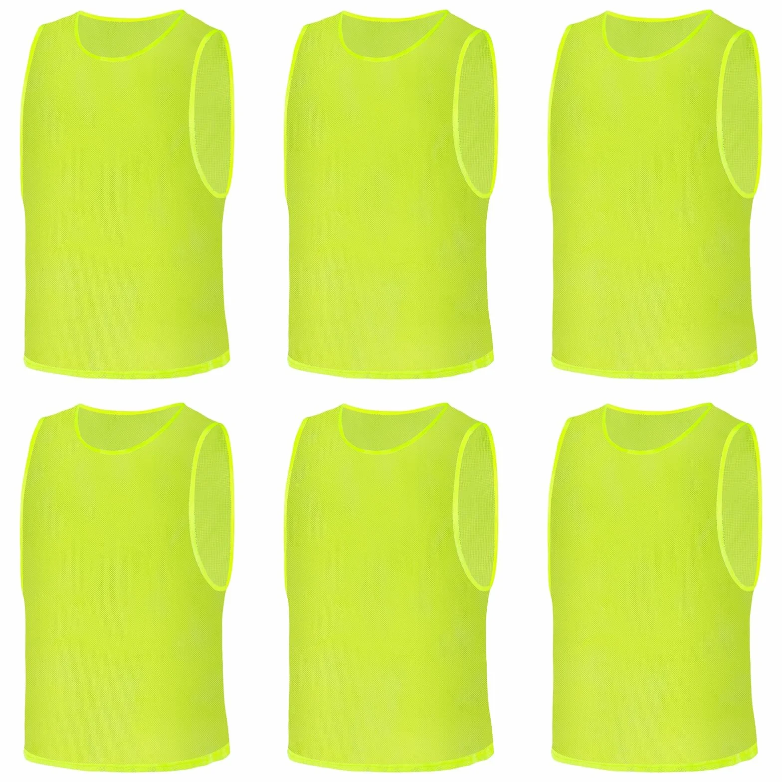 AUYAO Petos Futbol 6Pcs Chaleco Entrenamiento Malla Transpirable Deportivo