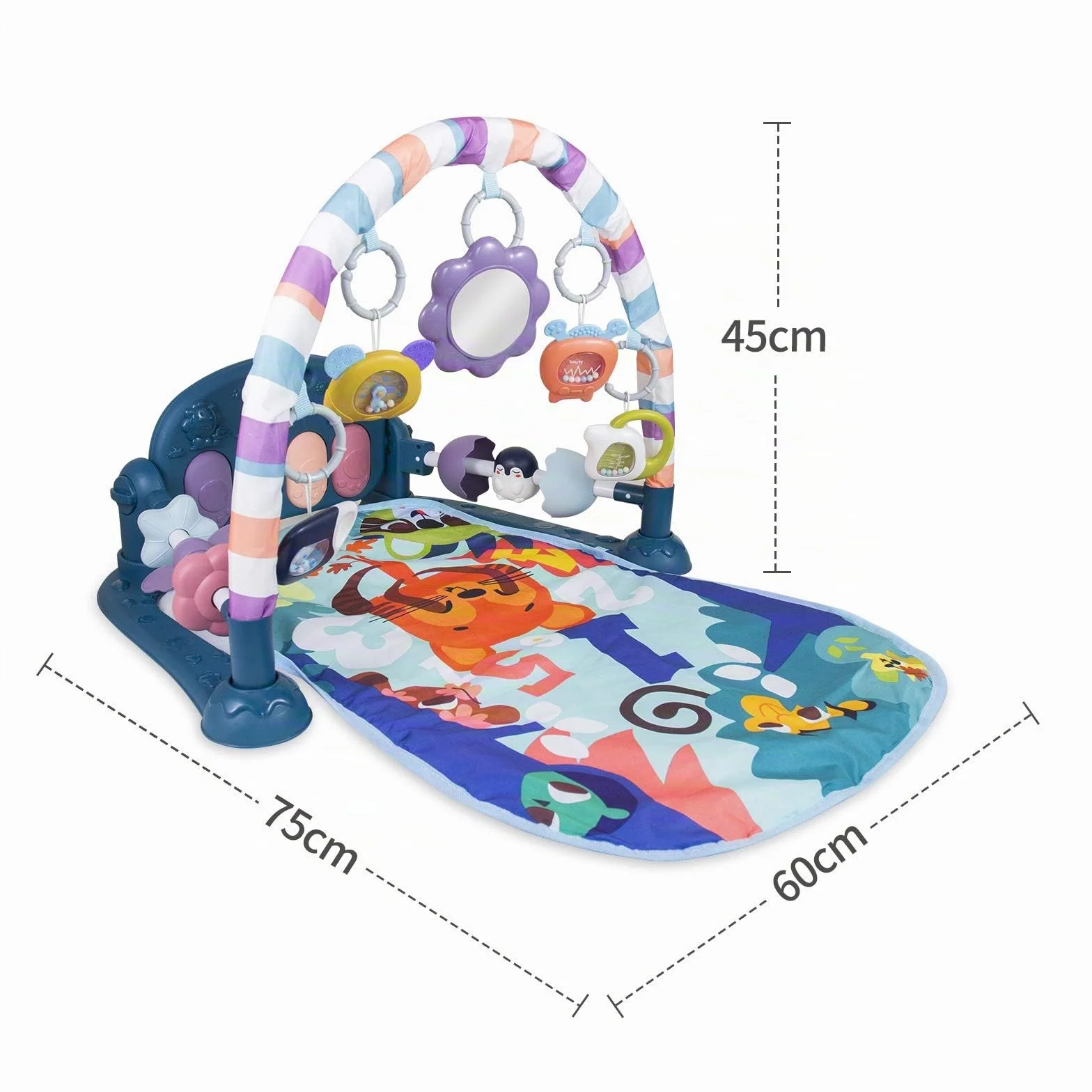 caterbee Alfombra de Juego de Piano para bebé, Juguete de Actividades para recién Nacidos con Piano, tapete de Juego para Gimnasio de Actividades para niños pequeños (Rosa)