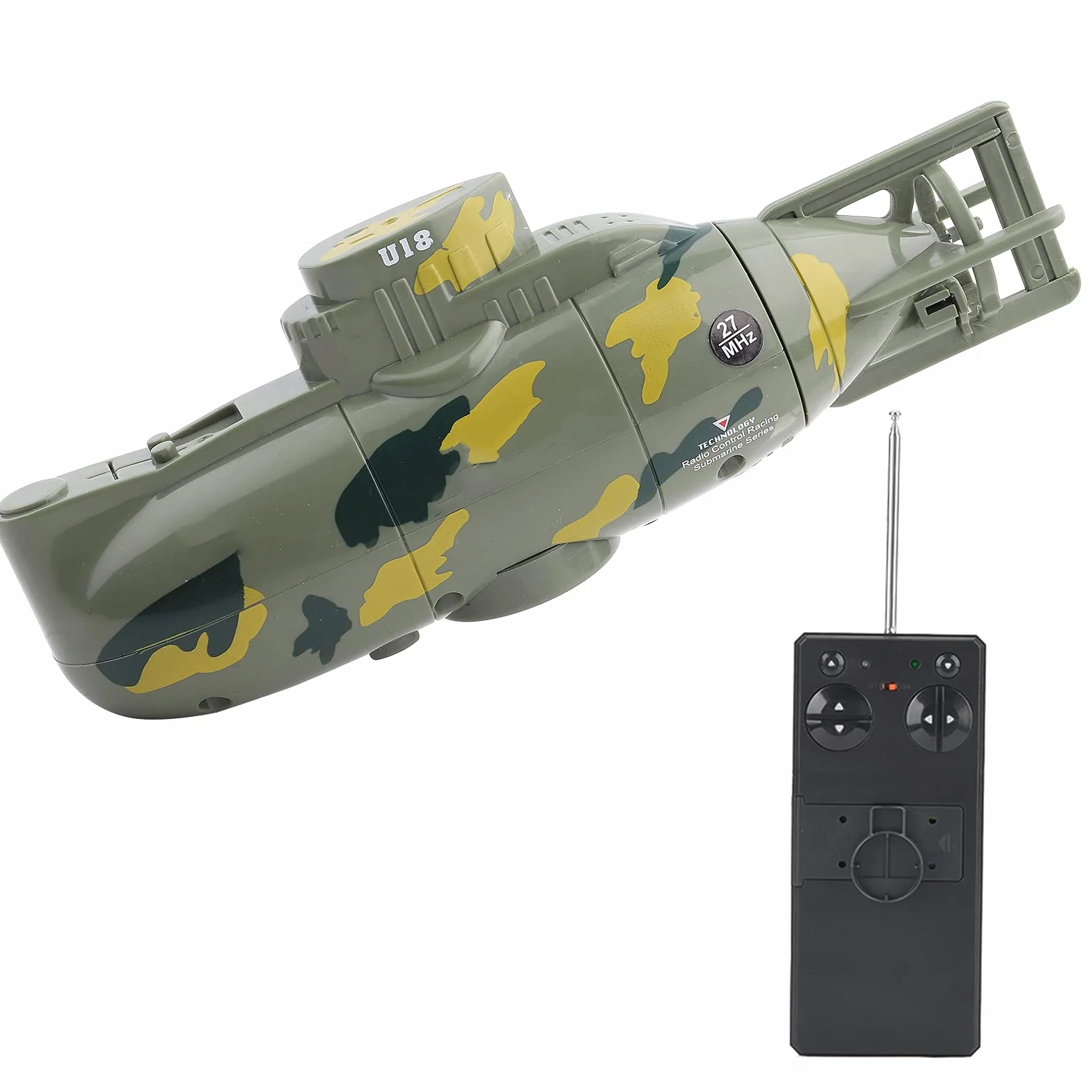 Alomejor Mini Juguete Modelo De Simulación, Juguete Submarino Teledirigido Eléctrico del Barco Submarino RC Militar De 6 Canales