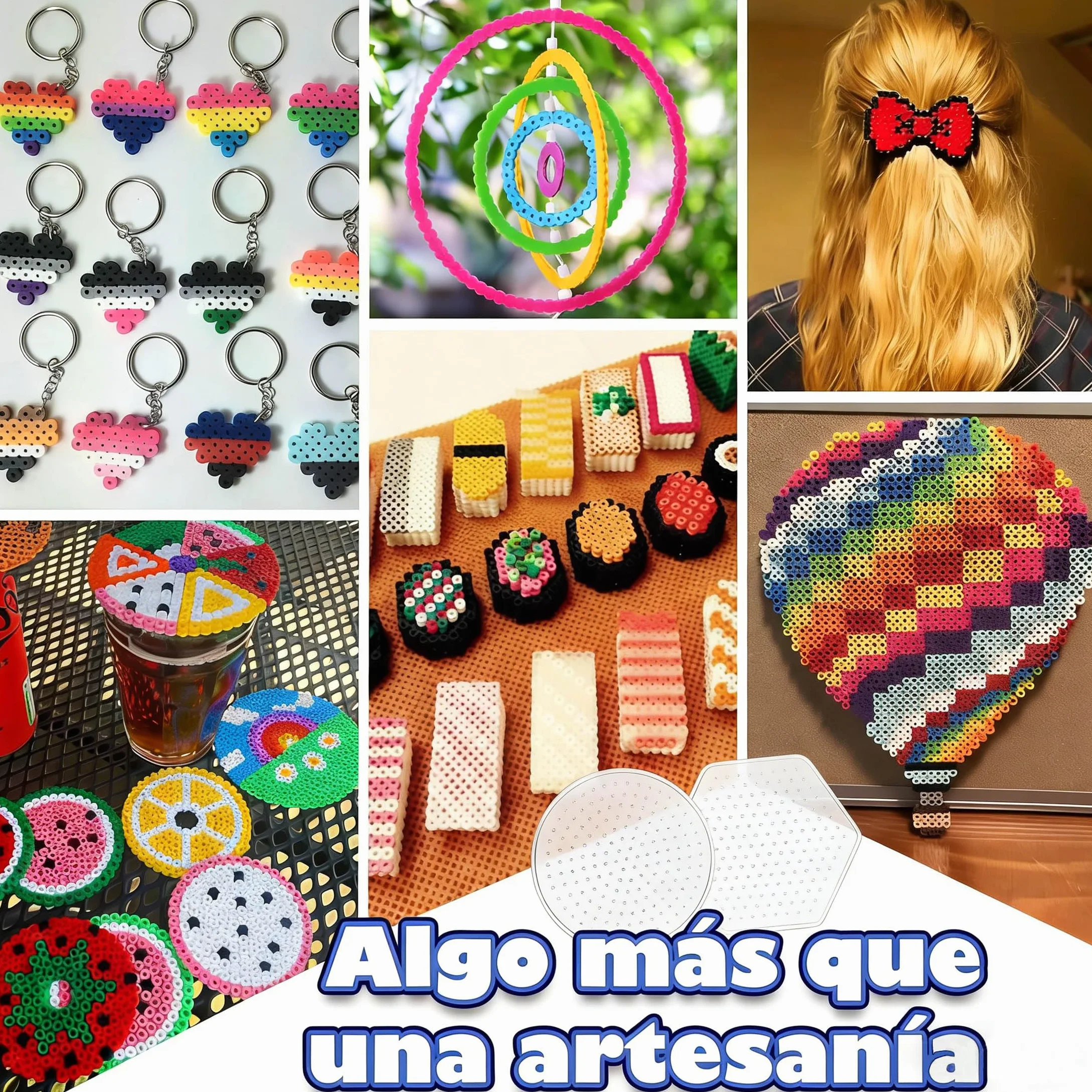 29000 Piezas Cuentas para Planchar 2.6mm, 72 Colores 70 Patrones, Kit Manualidades Hama Beads Mini para Niñas Niños Adultos, Set Completo con Papel de Planchar y Plantillas, Regalo Cumpleaños
