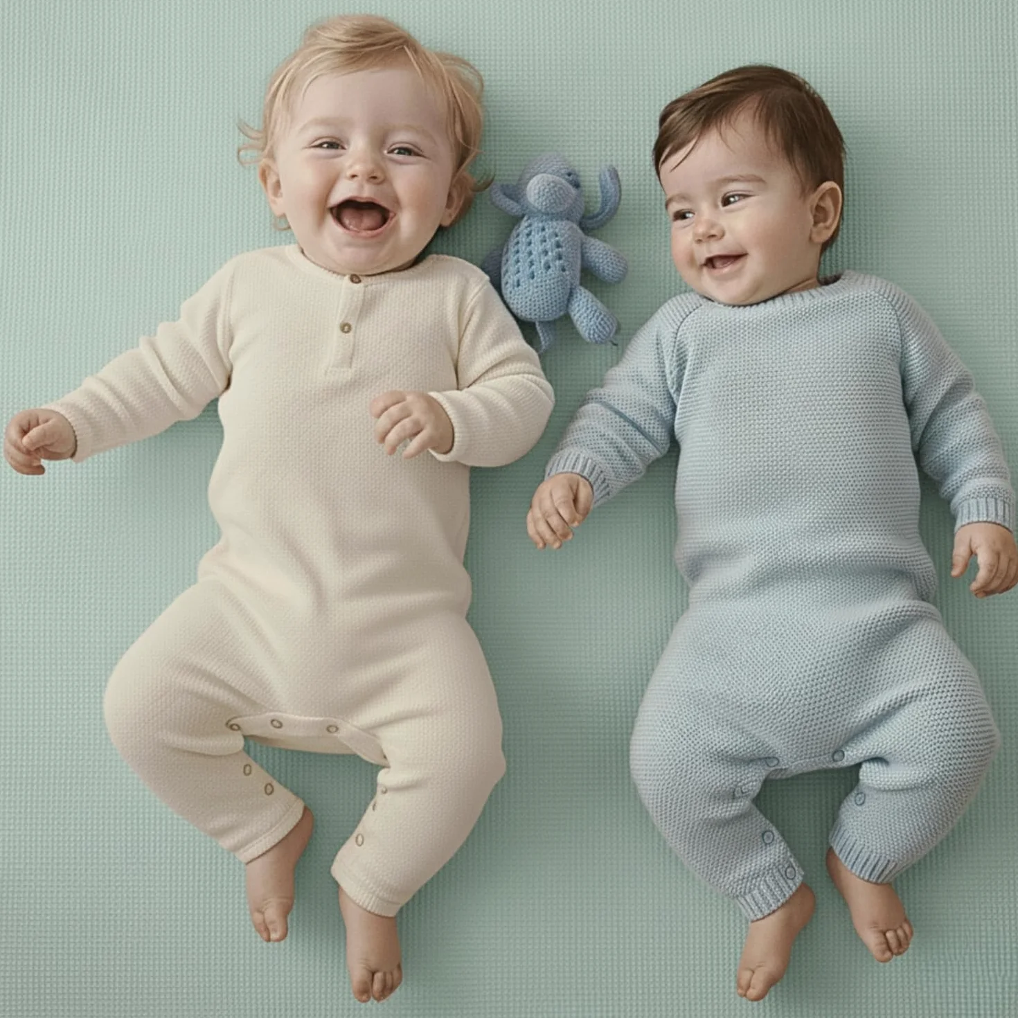 LittleTom 18 Piezas Alfombra Bebé Desde el Primer Mes - 30x30 Colchoneta de Espuma EVA Acolchada - Superficie Puzzle Antideslizante para Niños Pequeños - Suelo Protector para la Habitación Infantil