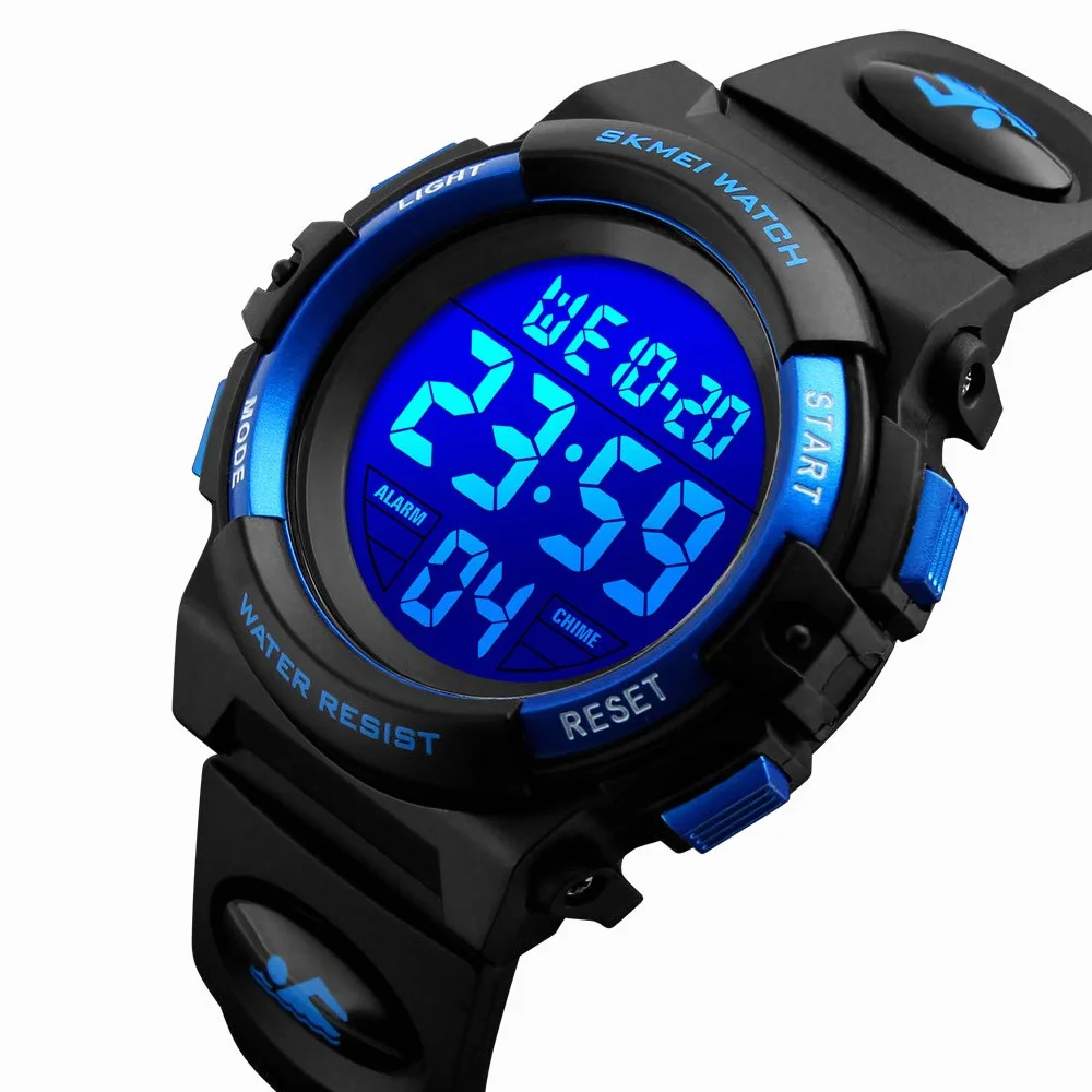 Dayllon Reloj Deportivo Infantil 50M Impermeable Electrónico 12/24H Alarma Cronómetro Calendario