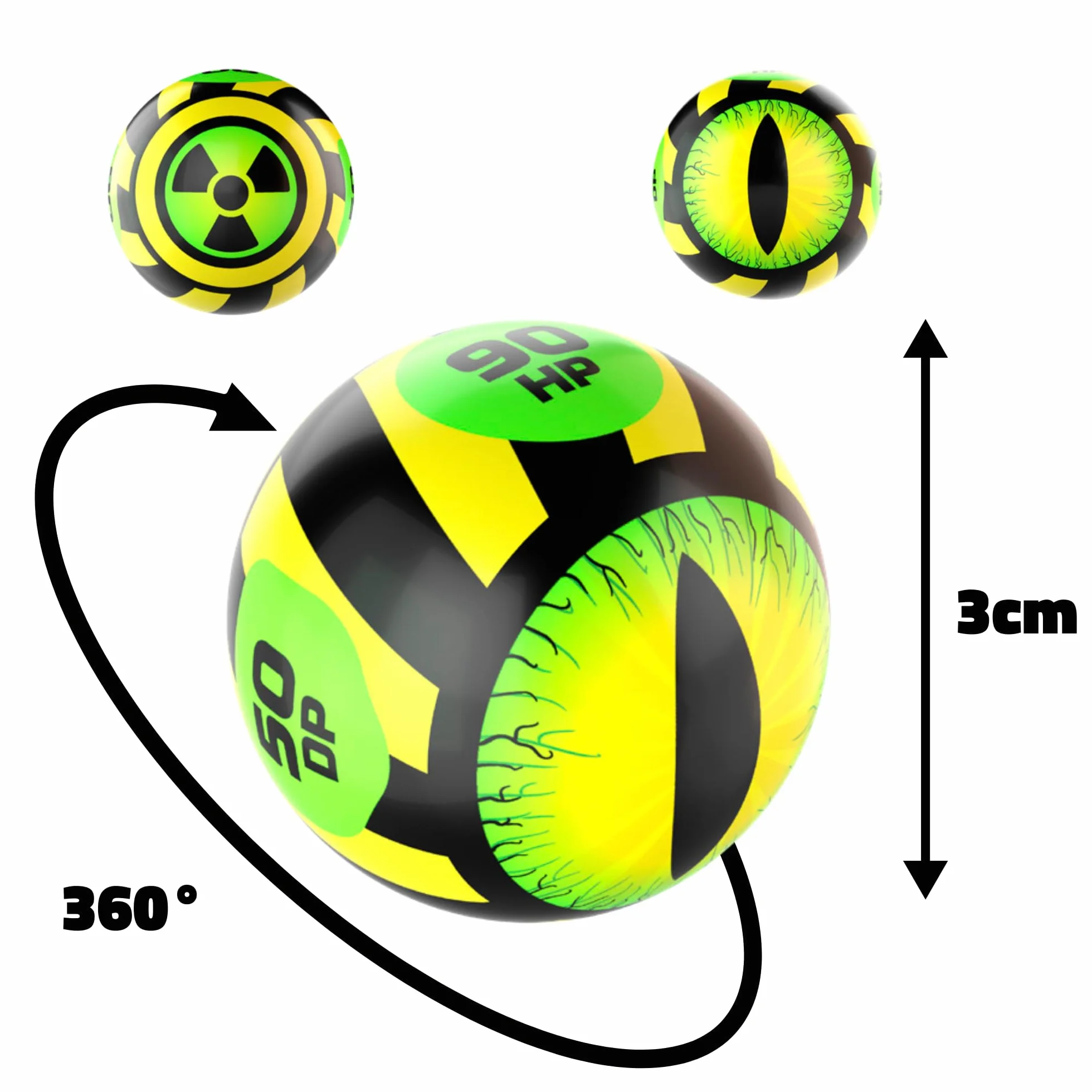 Freak Marbles Bolsa de malla con cordón | Colecciona, Juega y Comparte | Contiene 3 canicas y 3 skins