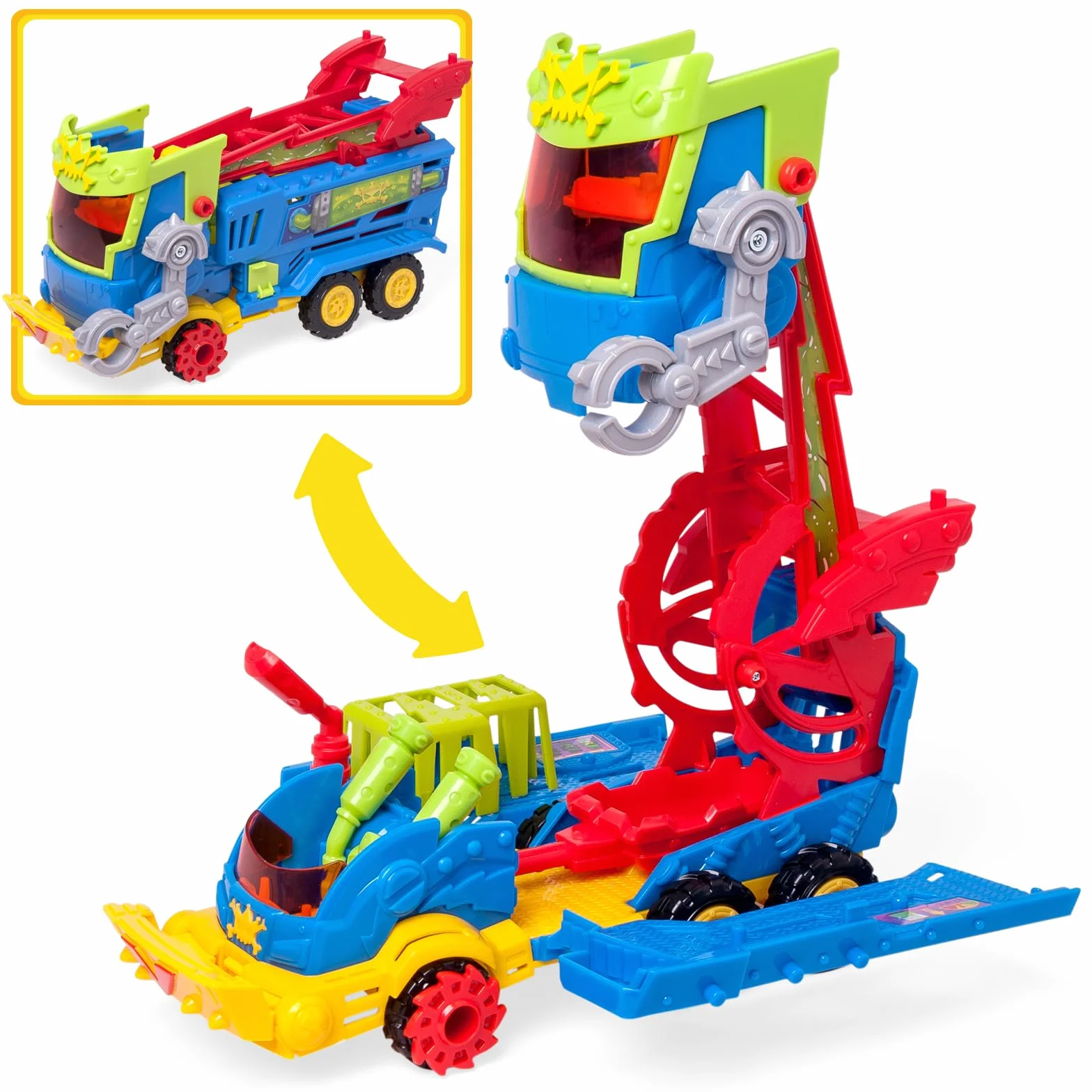 SUPERTHINGS KAZOOM Power Mr. King Truck Camión Serie TV con Vehículo Figura Exclusiva Robotoxics