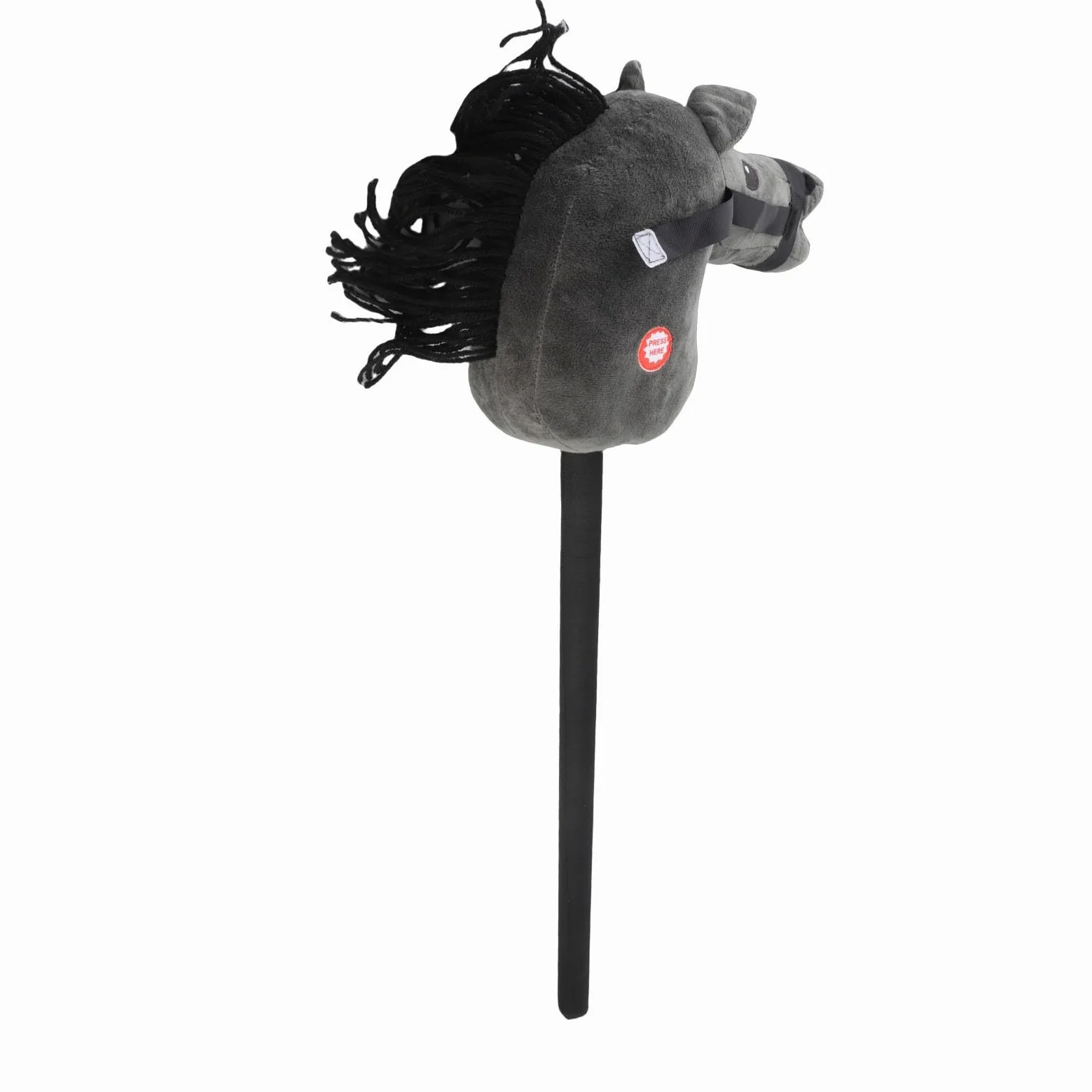 Juguete de Palo de Caballo de 70 Cm con Sonido Juguete de Cabeza de Caballo de Felpa Suave para Niños, Sonidos de Galope y Relincho, de Peluche de Piel Sintética Marrón para Niños Pequeños,