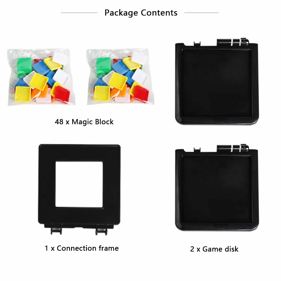 Juegos de Mesa niños,Juego de Mesa de Secuencia Lógica,Juegos de Estrategia para 2 Jugadores,Magic Block Game,Juego Educativo para Niños,Juguetes Niños 8 años +