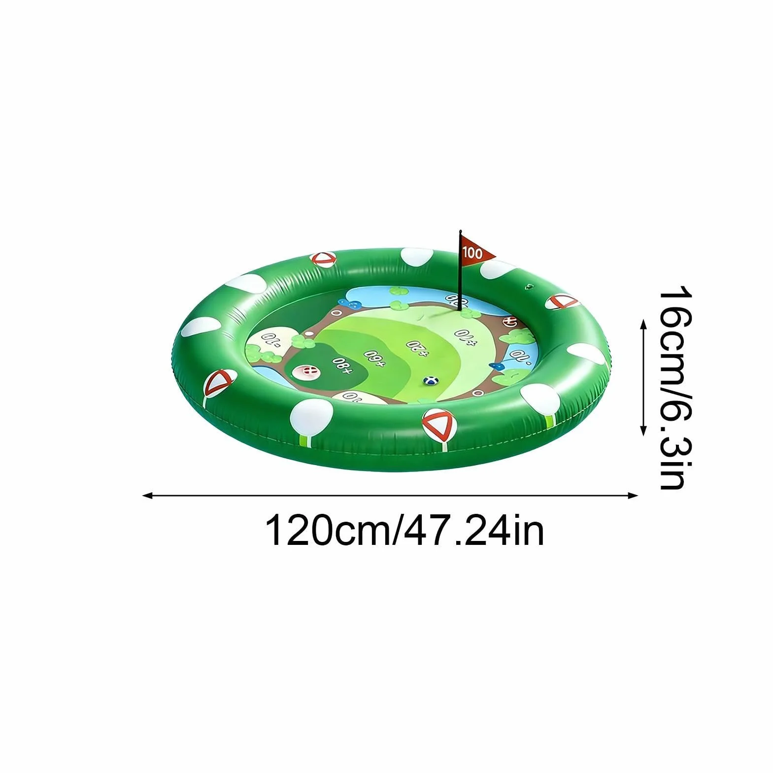 Juego De Golf para Piscina Flotante - Objetivo De Agua Inflable De 47 Pulgadas con Pelotas De Golf | De Vacaciones De Verano para Niños, Adolescentes Y Adultos | Patio Trasero Duradero De Las