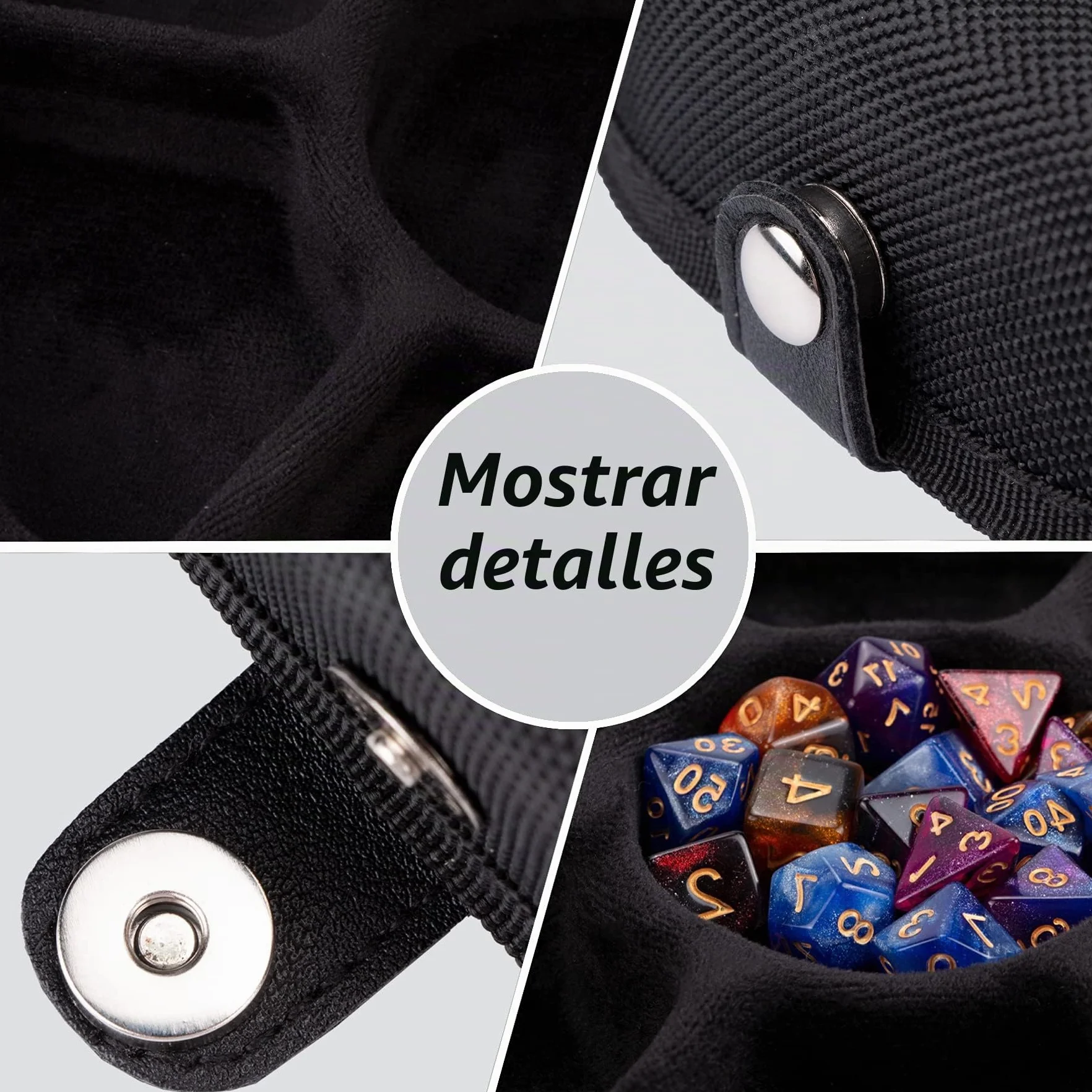 Aenllosi Funda Bolsa para DND RPG Juego Dados DND Dados Tray Bandeja DND Dice Set 210 Dados（Sola Funda）
