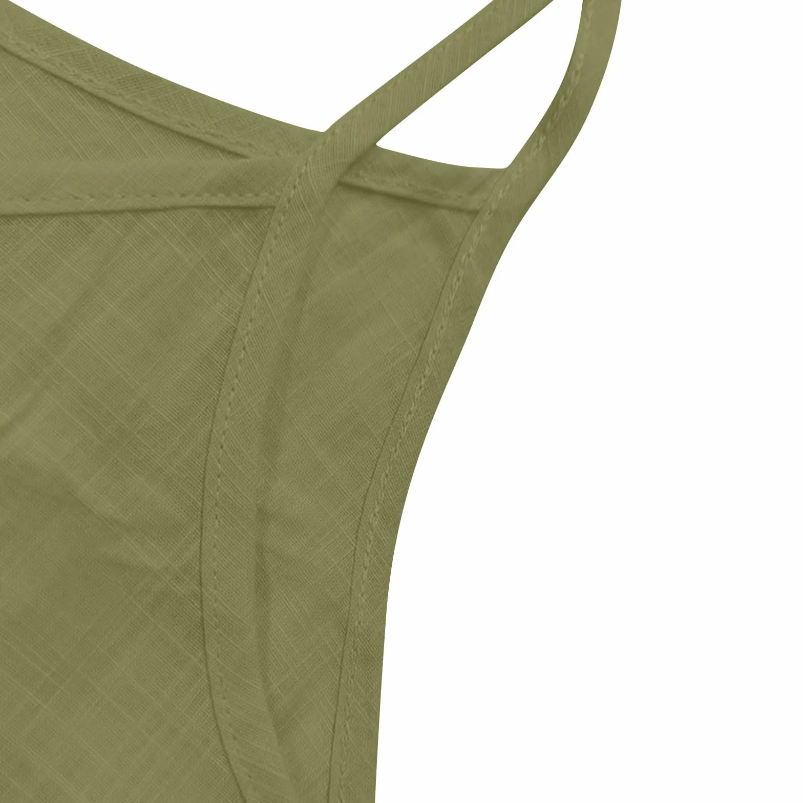 Camisetas sin Manga Mujer Lino Algodón Verano Casual Color Sólido Tank Tops Cuello Redondo Talla Grande