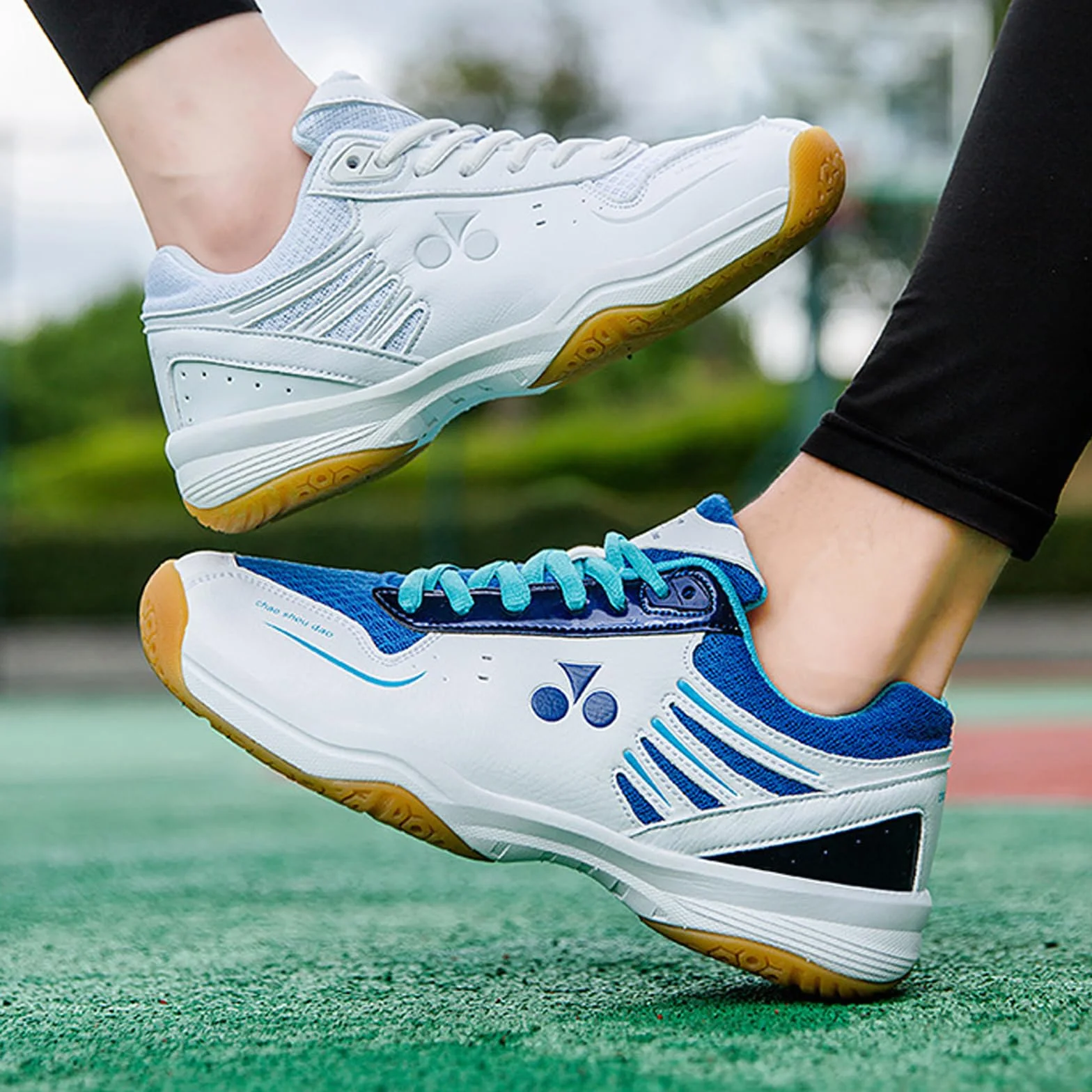 Zapatillas de Tenis de Mesa y Bádminton Ligeras Transpirables Antideslizantes