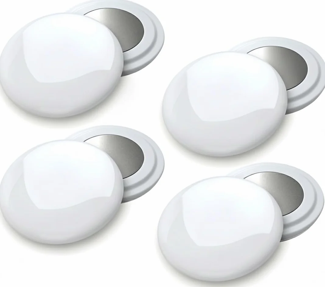 Imanes Deportivos 18mm para Running y Triatlón - Pack de 4 con Bolsa Impermeable - Blanco