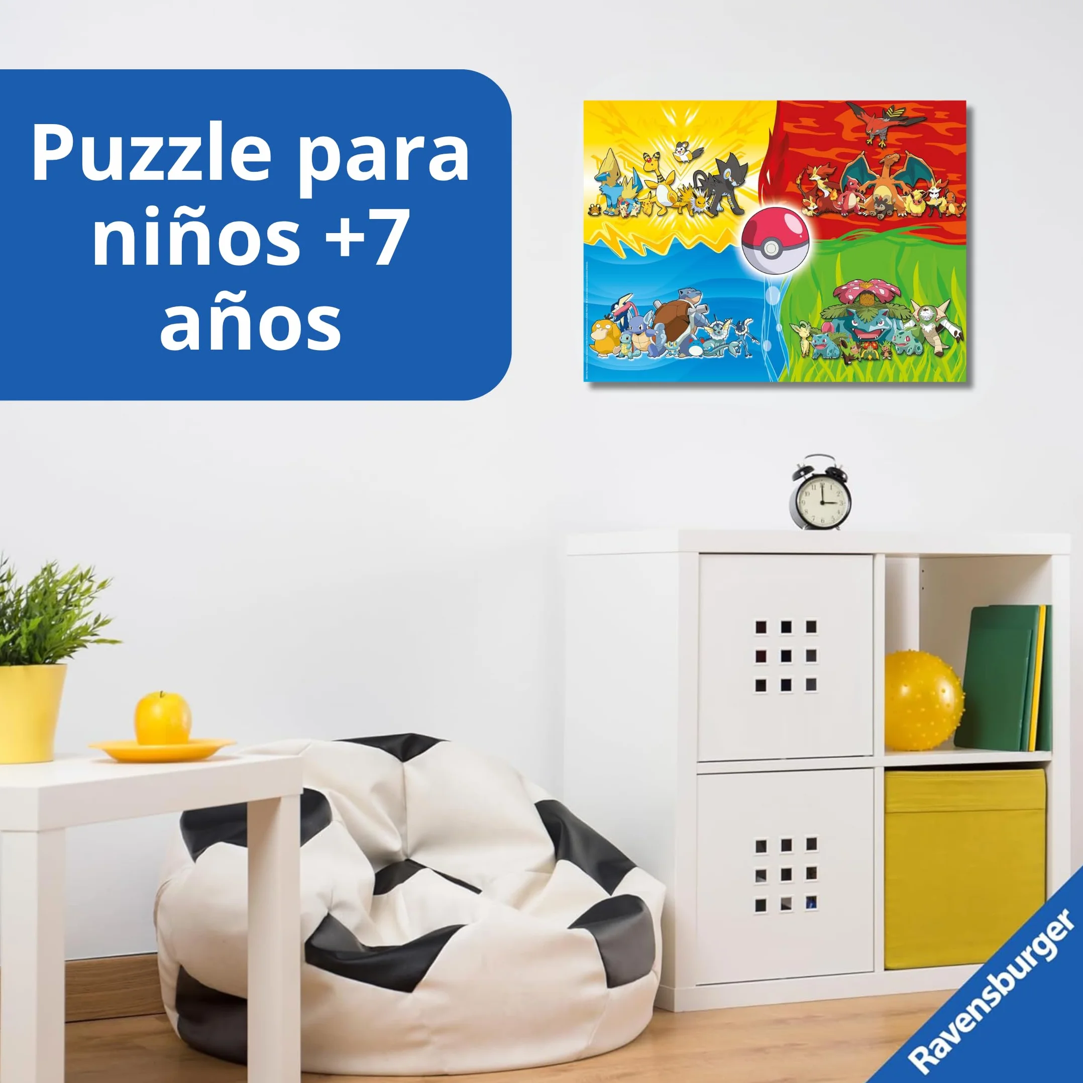 Ravensburger - Puzzles XXL Pokémon | Puzzle 7 Años O Más | Regalo Niño 7 Años O Más De 150 Piezas | Rompecabezas Niños De 49 X 36 Cm | Ravensburger Puzzle