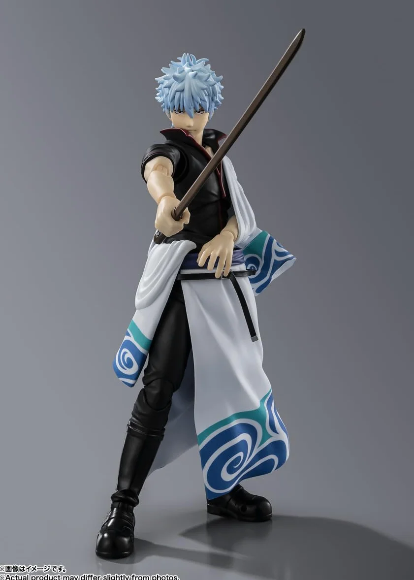 TAMASHII NATIONS S.H. Figuarts Gintama Gintoki Sakata Aprox. Figura de acción prepintada de PVC y ABS de 5.7 Pulgadas