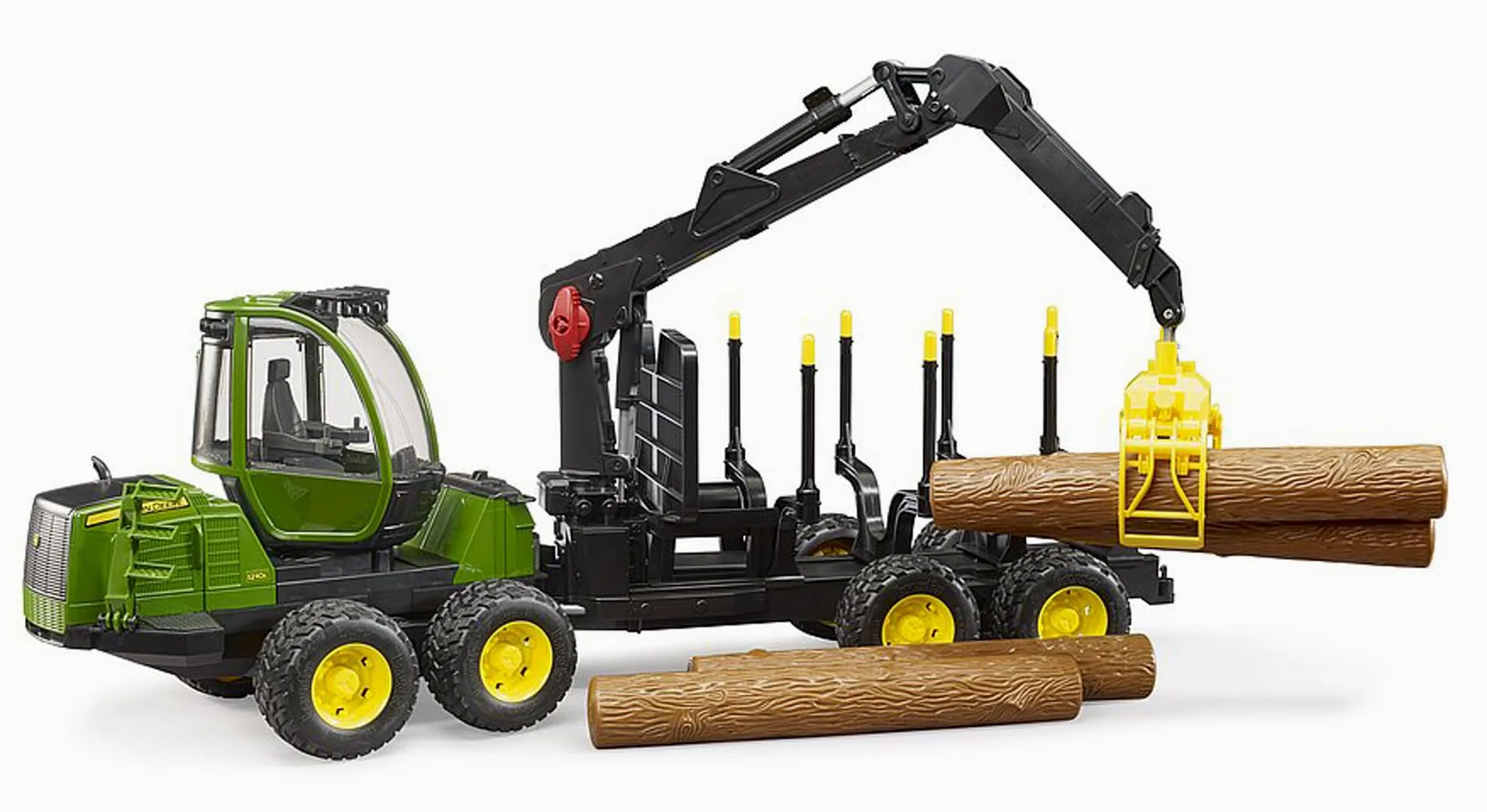 Bruder Forestry John Deere 1210E skidder con pinza para madera modelo de juguete
