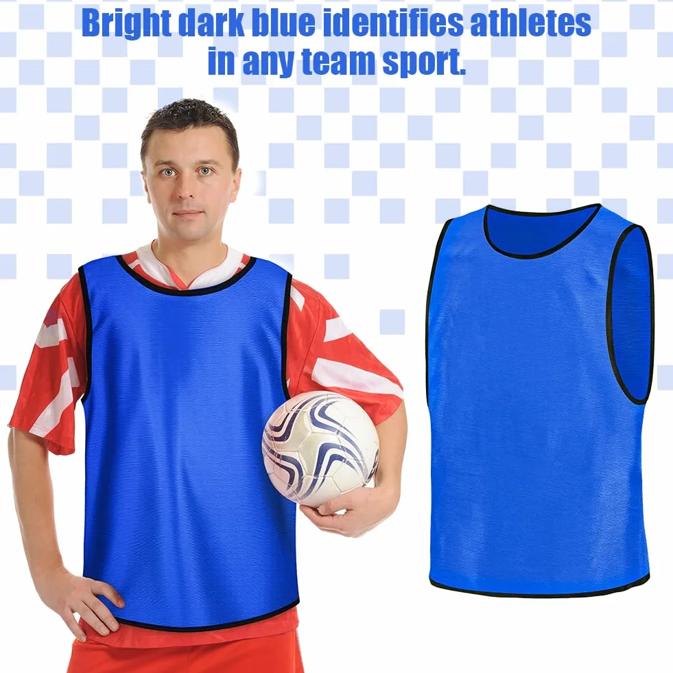 Petos Futbol Brillante 6Pcs Chaleco Entrenamiento Malla Transpirable Niños Adultos