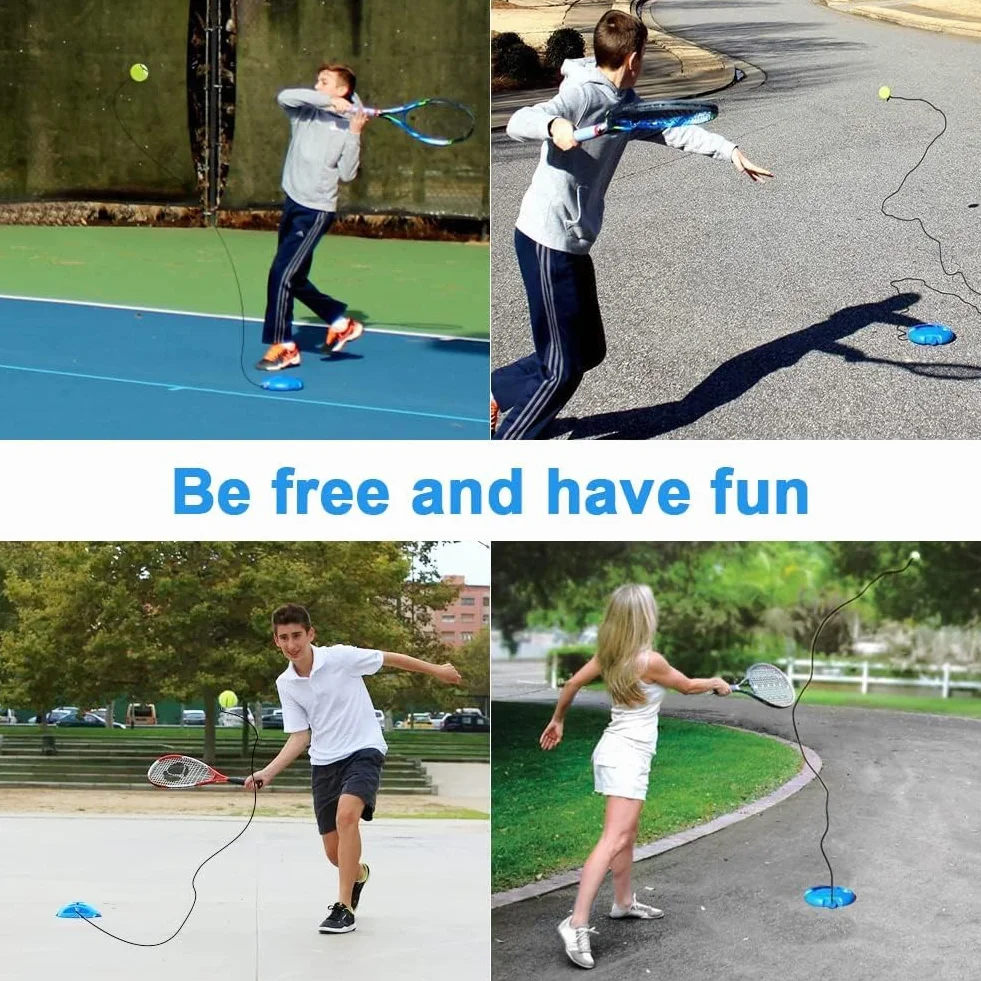 Juego de Entrenador de Tenis con 2 Pelotas para Adultos, Niños y Principiantes