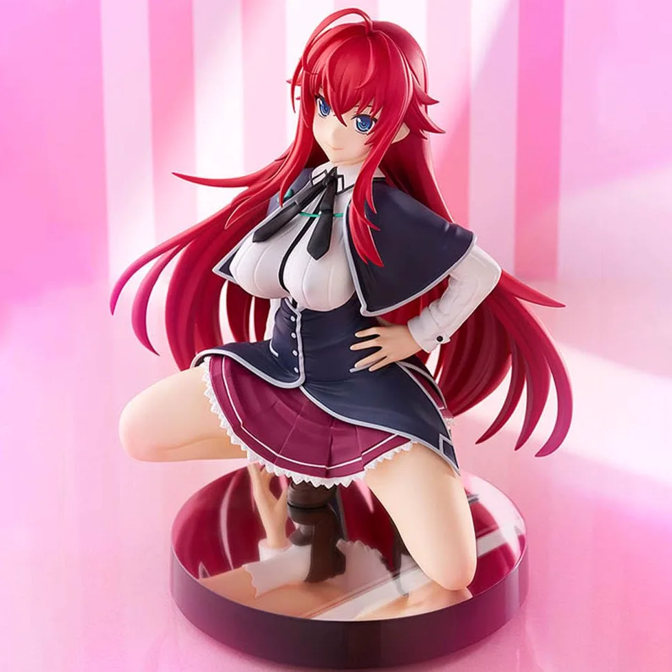 DEXSHUN Rias Gremory Anime Figura de Manga Figuras Uniforme Rias Gremory Estilo Estatua PVC Anime Merch Modelo Coleccionable Regalo 14 cm
