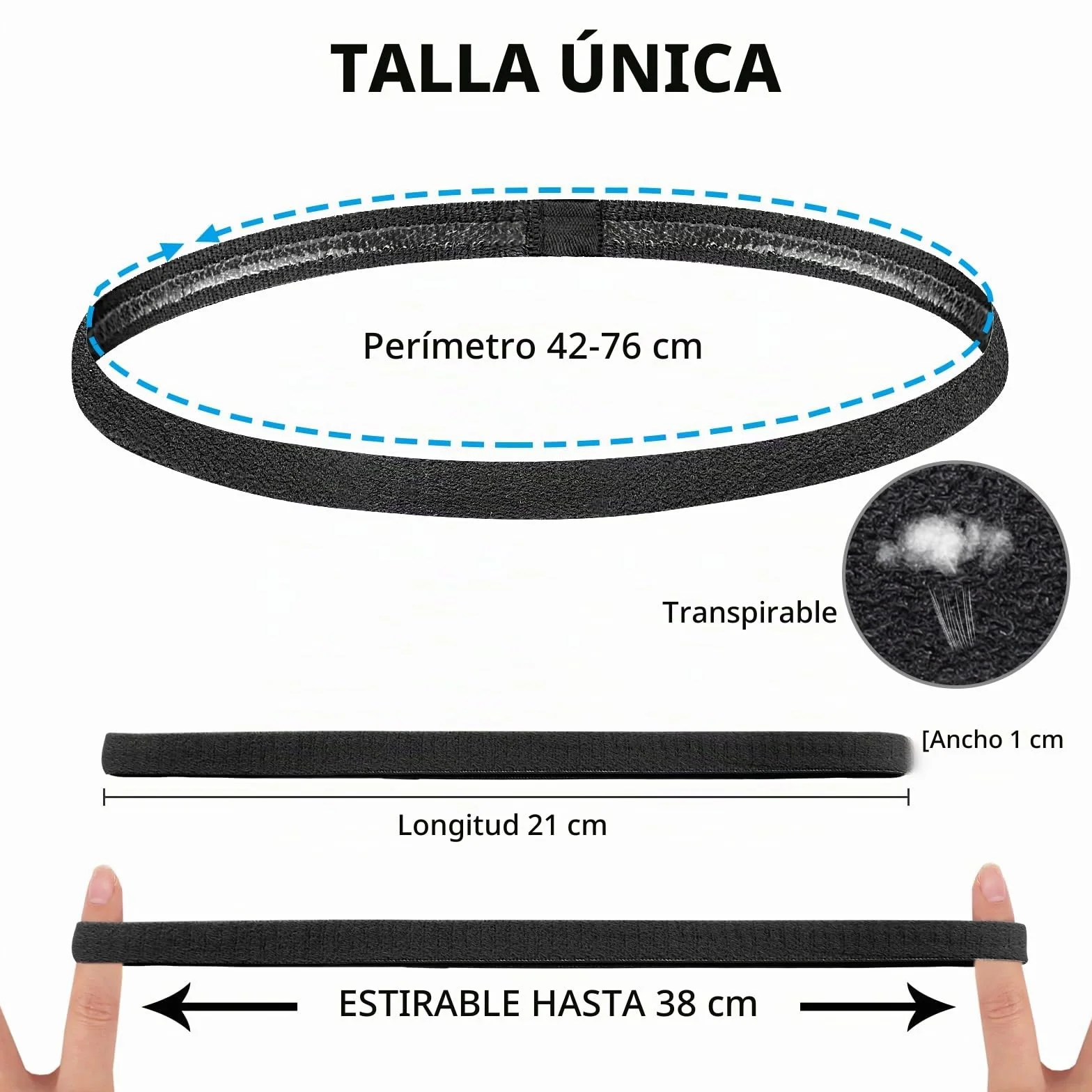 Blooms Cinta Pelo Deporte 6 Piezas Diadema Elastica Antideslizante Deportivas para Yoga Jogging Correr