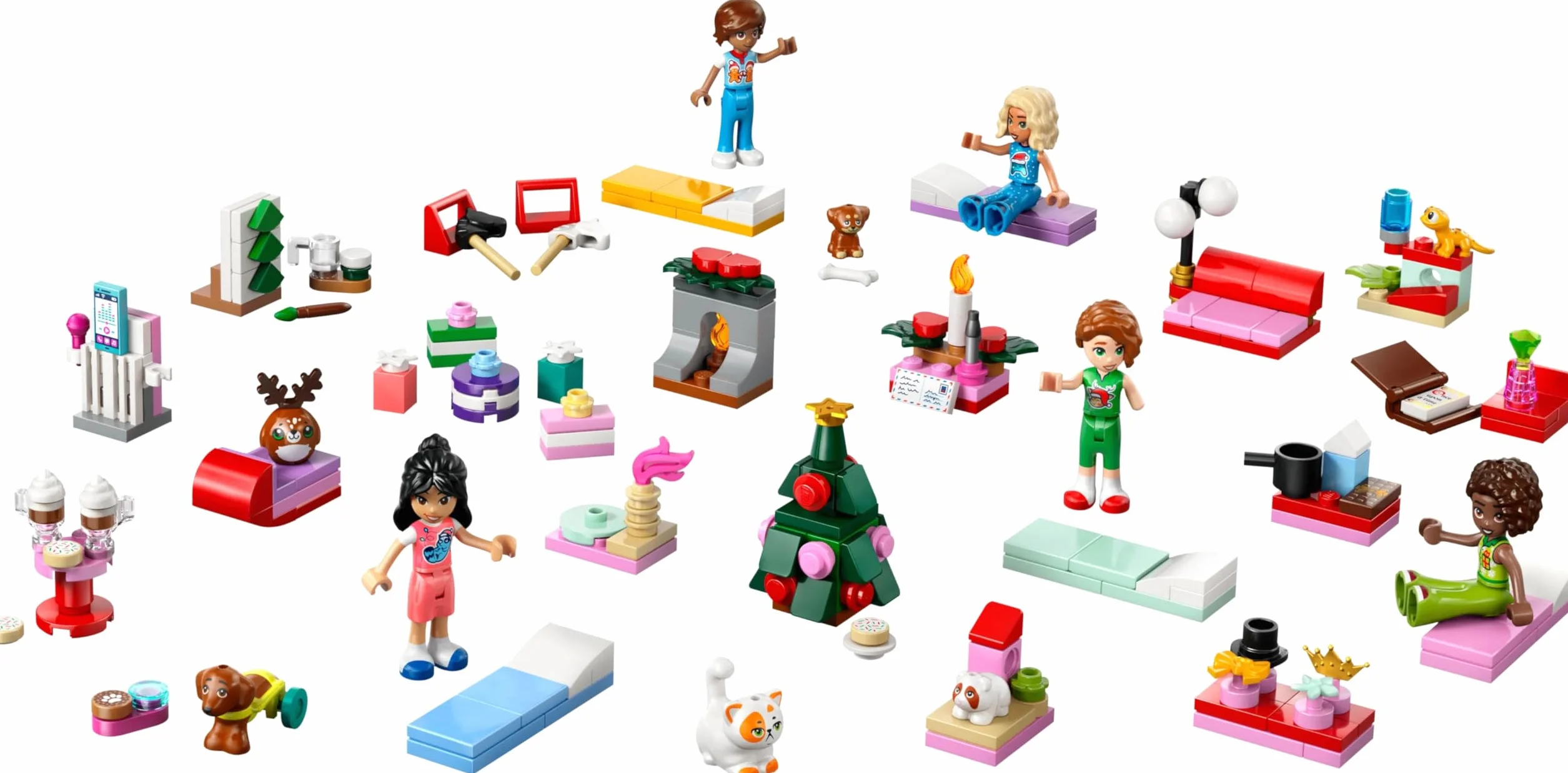 LEGO Friends Calendario de Adviento 2025 para Niñas de 6+ Años - Juguete para la Cuenta Atrás de Navidad con 24 Sorpresas Inc. 5 Mini Muñecas, 5 Figuras de Animales y Accesorios Adorables 42668