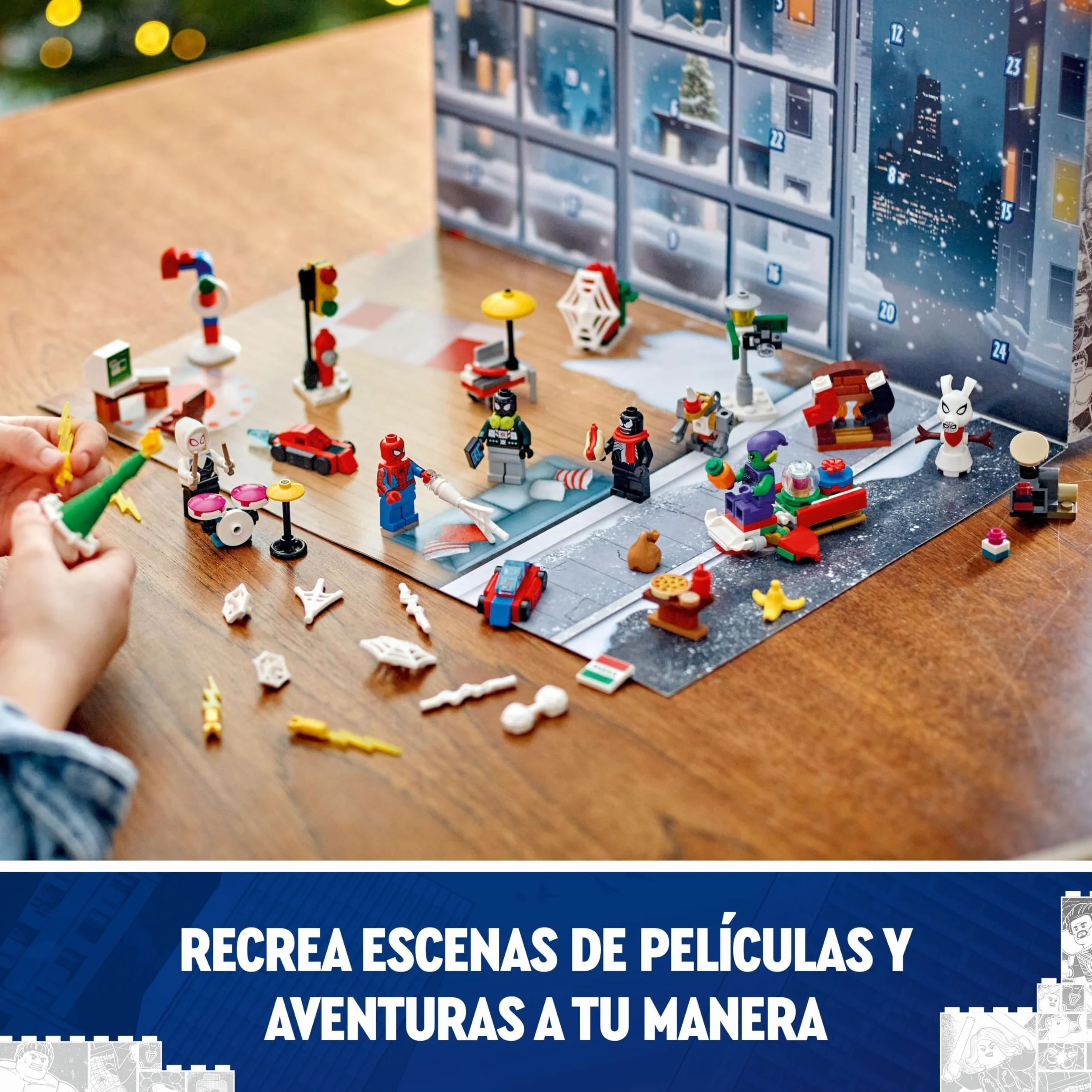 LEGO Marvel Calendario de Adviento 2024 Spider-Man Juguetes de Construcción de Superhéroes con Minifiguras para el Juego de rol, Regalo Pre-Navideño para Niños y Niñas de 7 Años o Más 76293