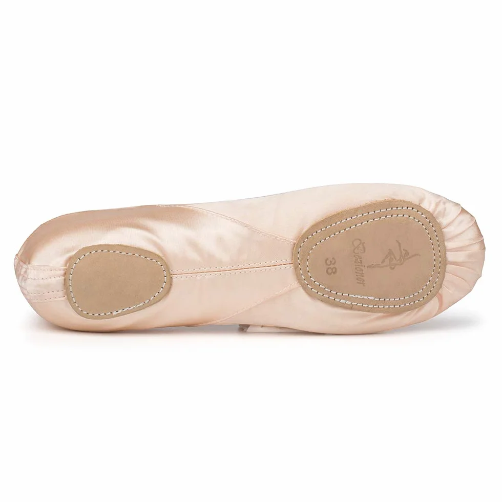 Bezioner Zapatillas de Ballet Suela Partida Satín Zapatos de Danza y Gimnasia