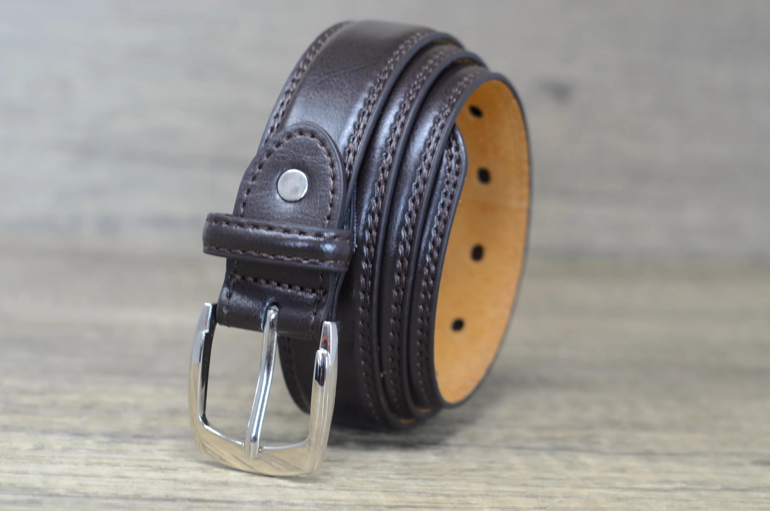Cinturón para niños Ossi forrado en piel 28 mm negro marrón beige