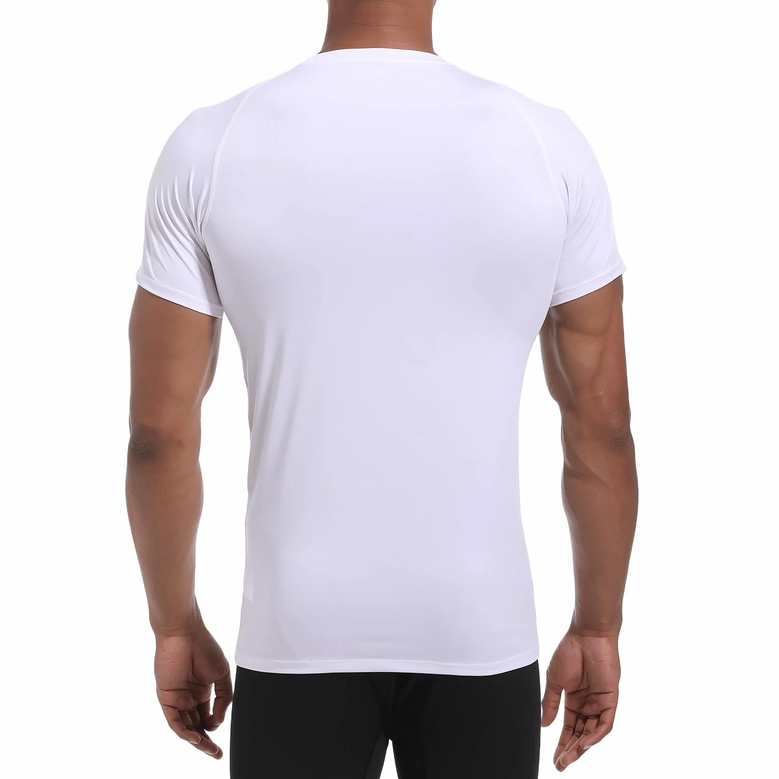 Camiseta de Compresión Hombre Manga Corta Running Secado Rápido Malla Gimnasio Deportes