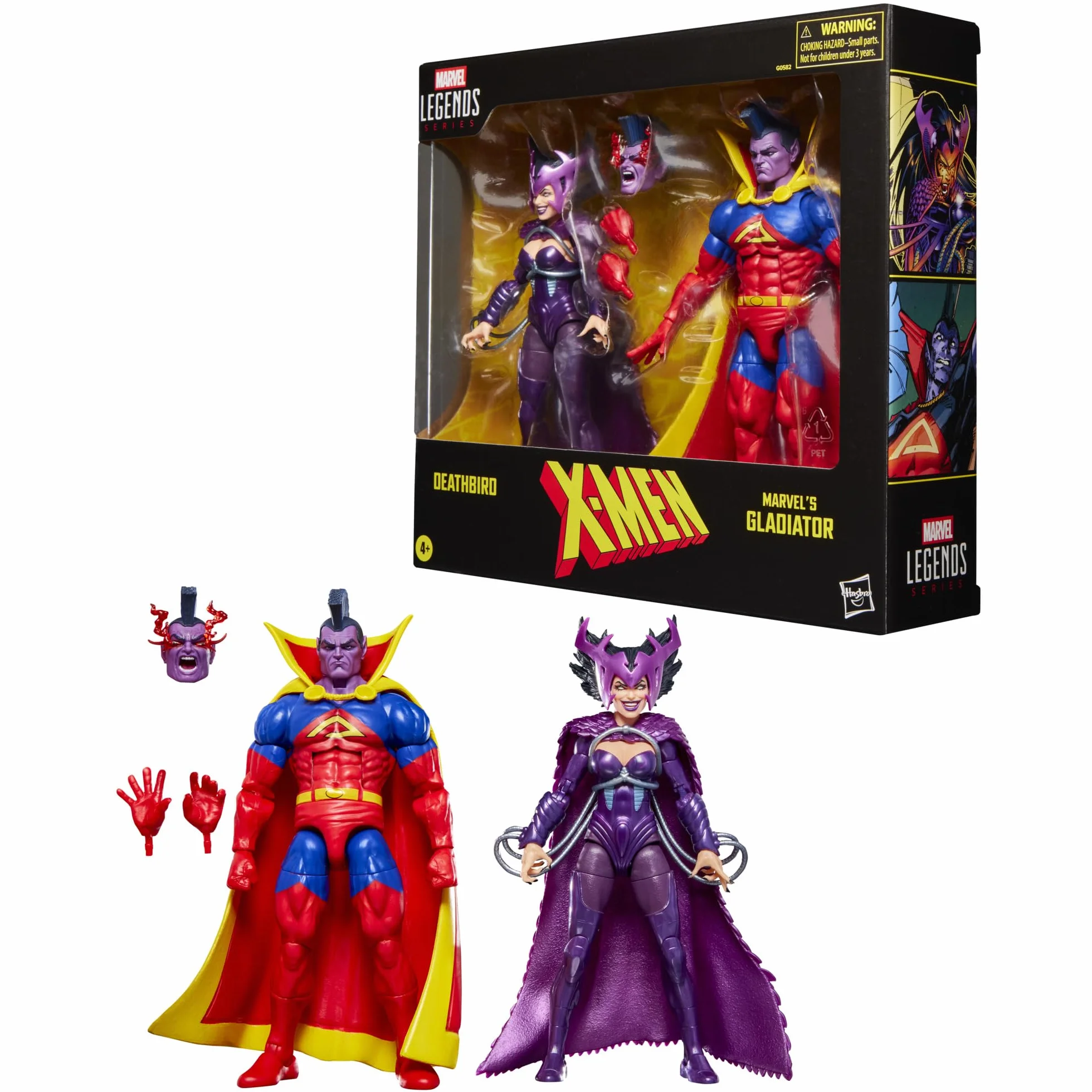 Marvel Legends Series X-Men, Pack Doble de Figuras de acción de Deathbird y Marvel’s Gladiator